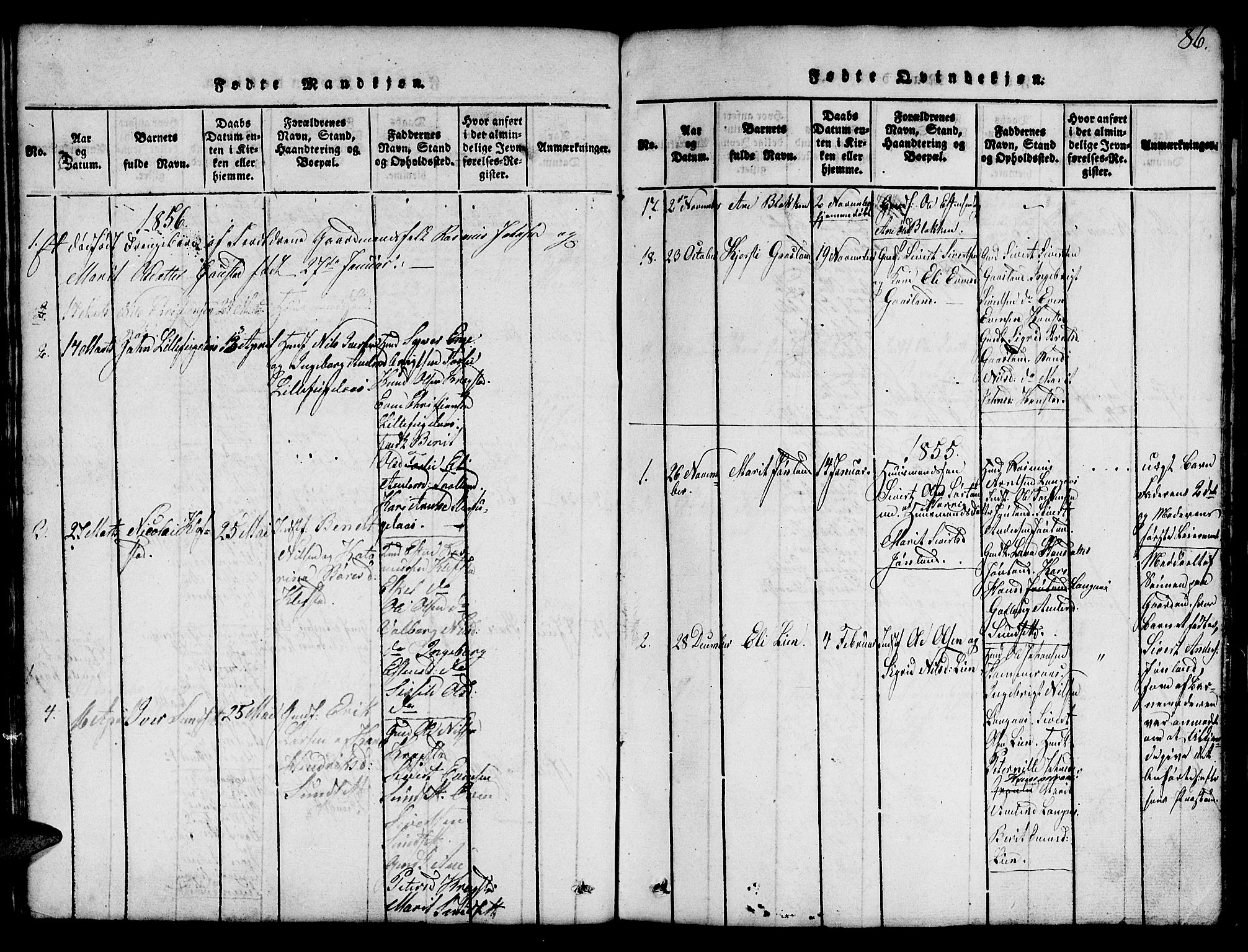 Ministerialprotokoller, klokkerbøker og fødselsregistre - Sør-Trøndelag, SAT/A-1456/694/L1130: Parish register (copy) no. 694C02, 1816-1857, p. 86