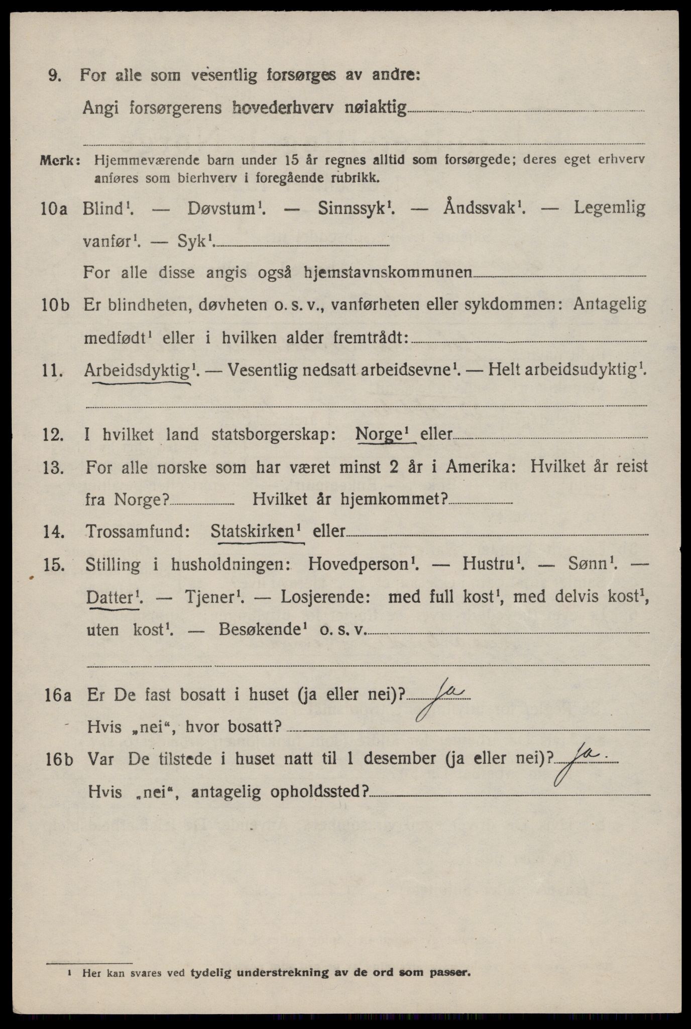 SAST, 1920 census for Sjernarøy, 1920, p. 883