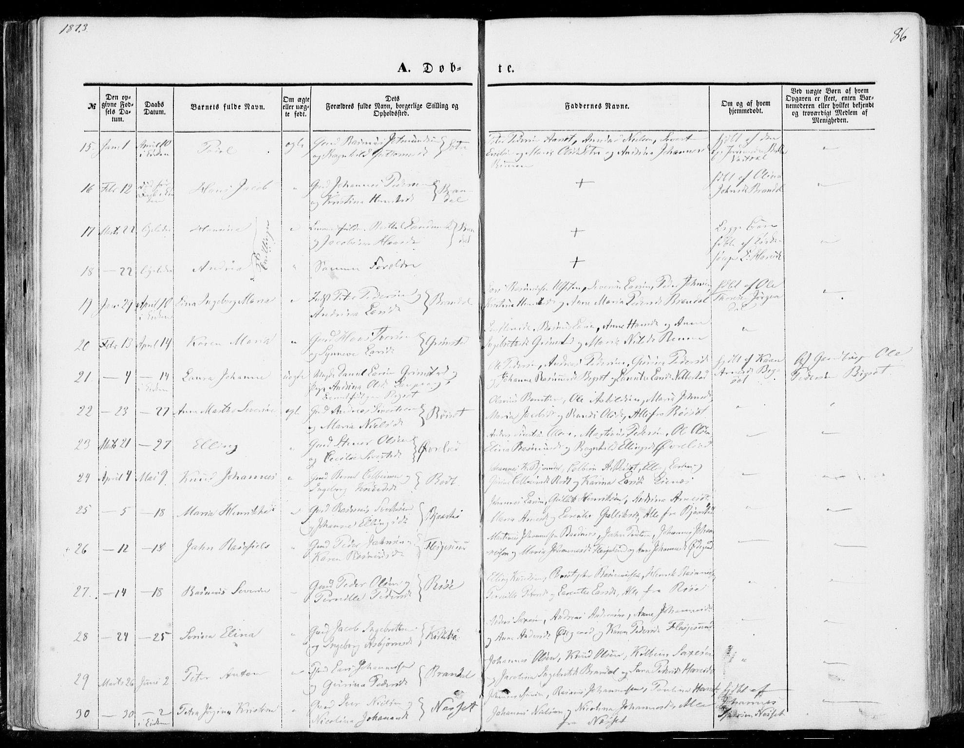 Ministerialprotokoller, klokkerbøker og fødselsregistre - Møre og Romsdal, AV/SAT-A-1454/510/L0121: Parish register (official) no. 510A01, 1848-1877, p. 86