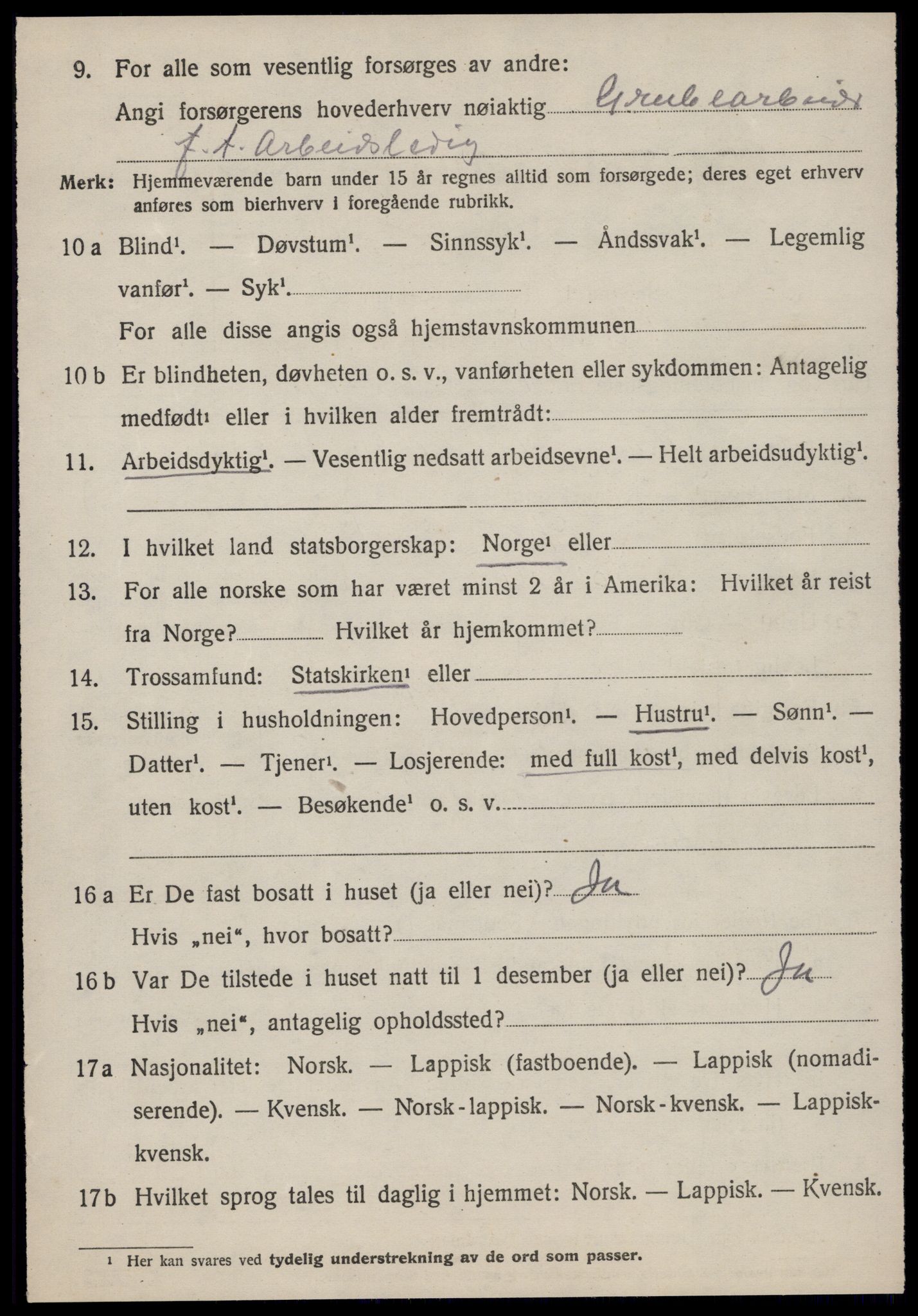 SAT, 1920 census for Ålen, 1920, p. 5165