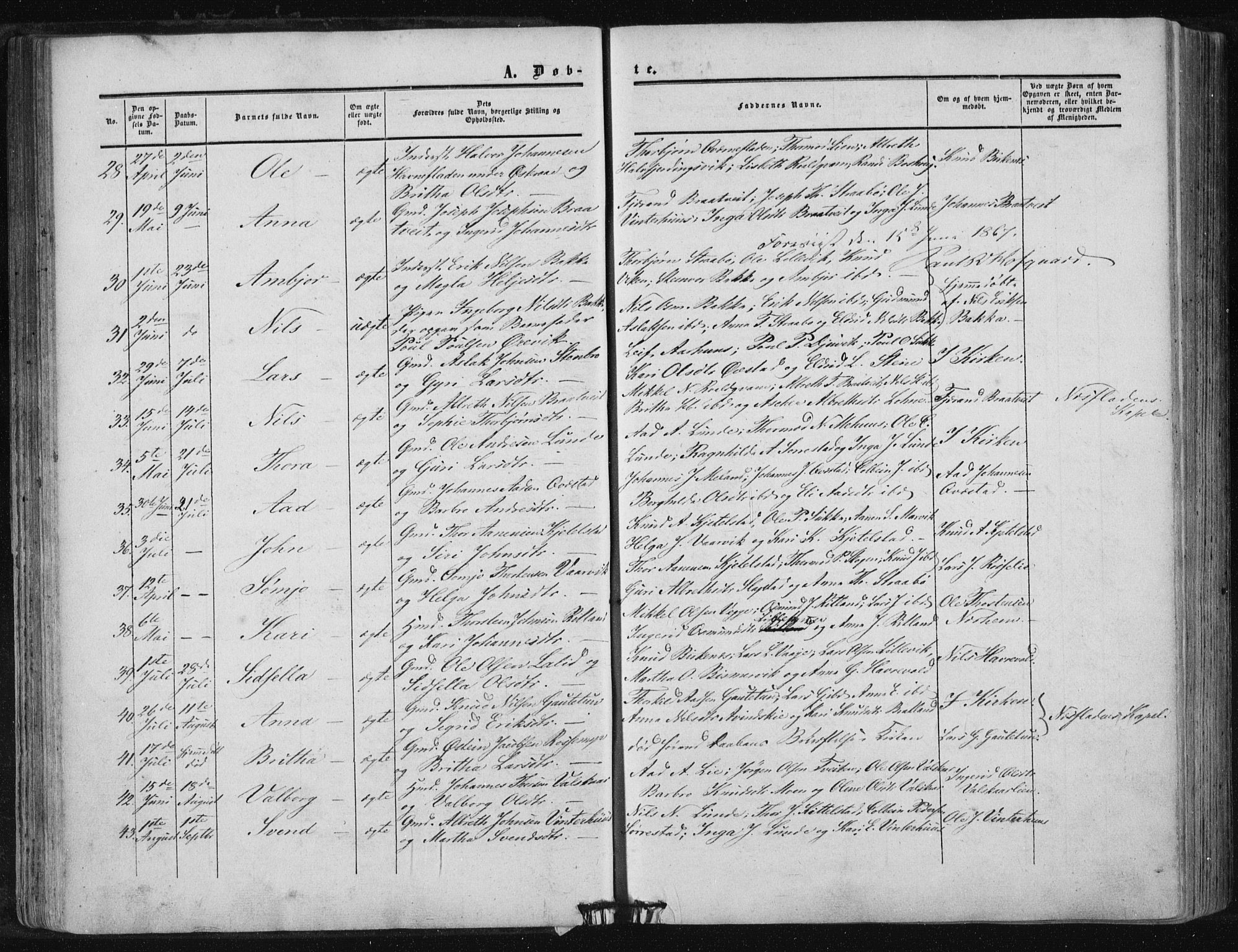 Suldal sokneprestkontor, AV/SAST-A-101845/01/IV/L0009: Parish register (official) no. A 9, 1854-1868