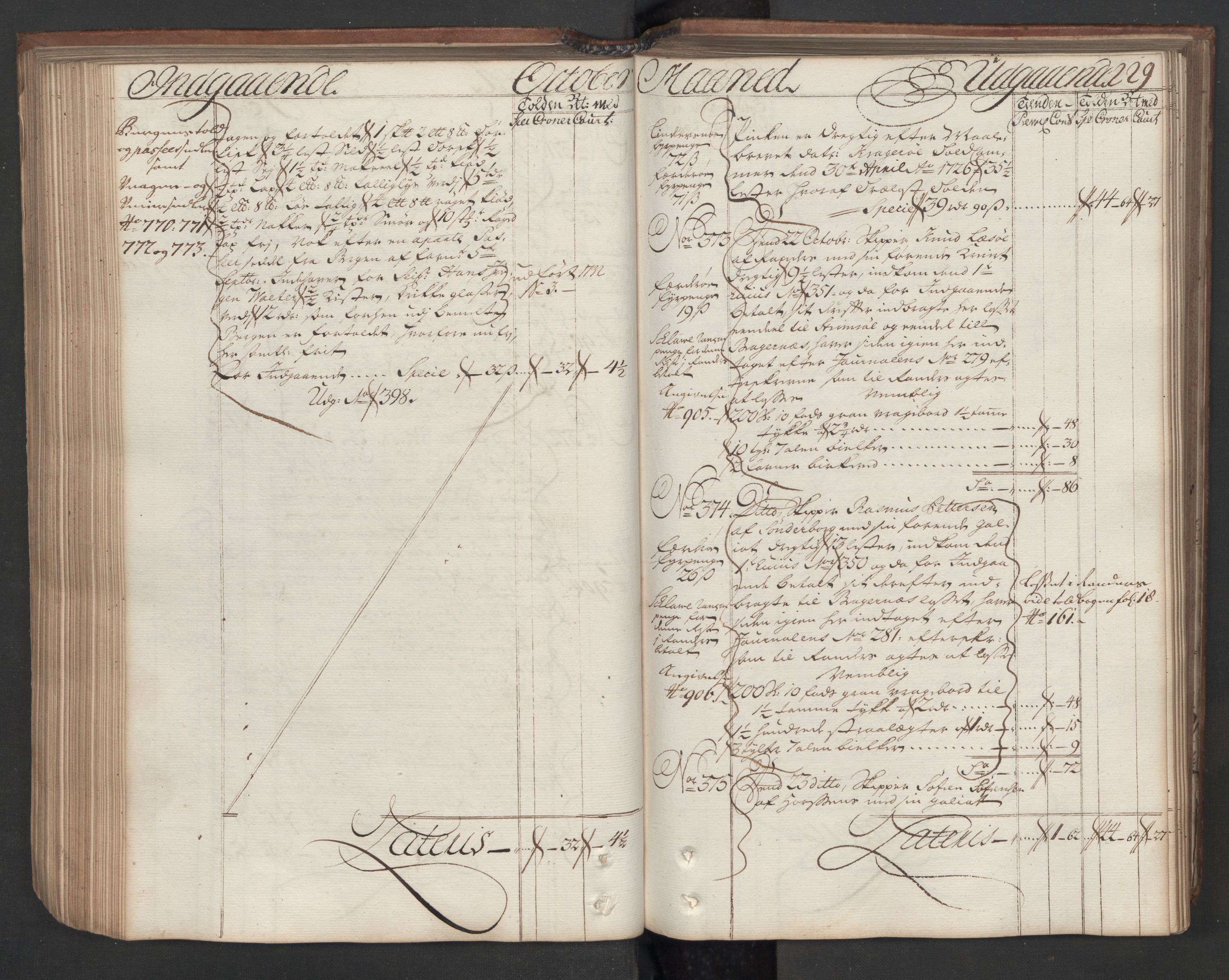 Generaltollkammeret, tollregnskaper, AV/RA-EA-5490/R08/L0009/0001: Tollregnskaper Drammen / Hovedtollbok, 1731, p. 228b-229a