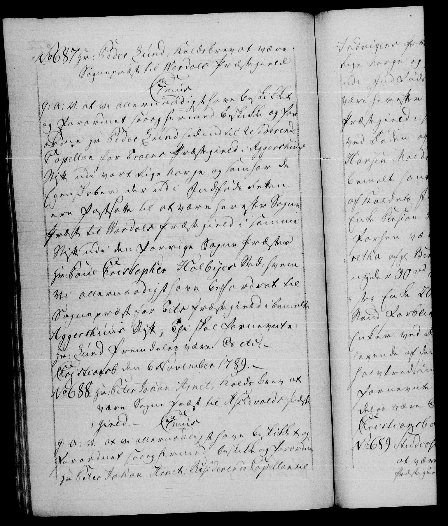 Danske Kanselli 1572-1799, AV/RA-EA-3023/F/Fc/Fca/Fcaa/L0052: Norske registre, 1788-1789, p. 822b