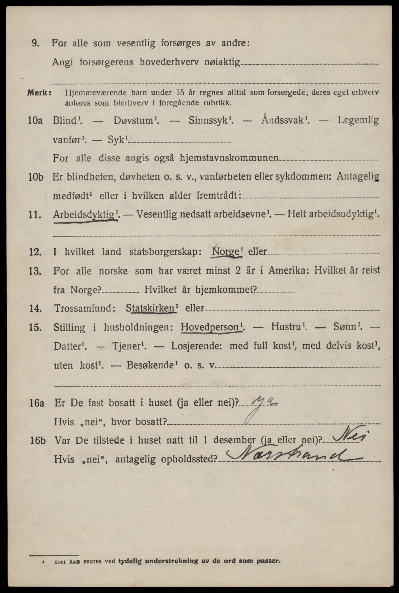 SAST, 1920 census for Vikedal, 1920, p. 2738