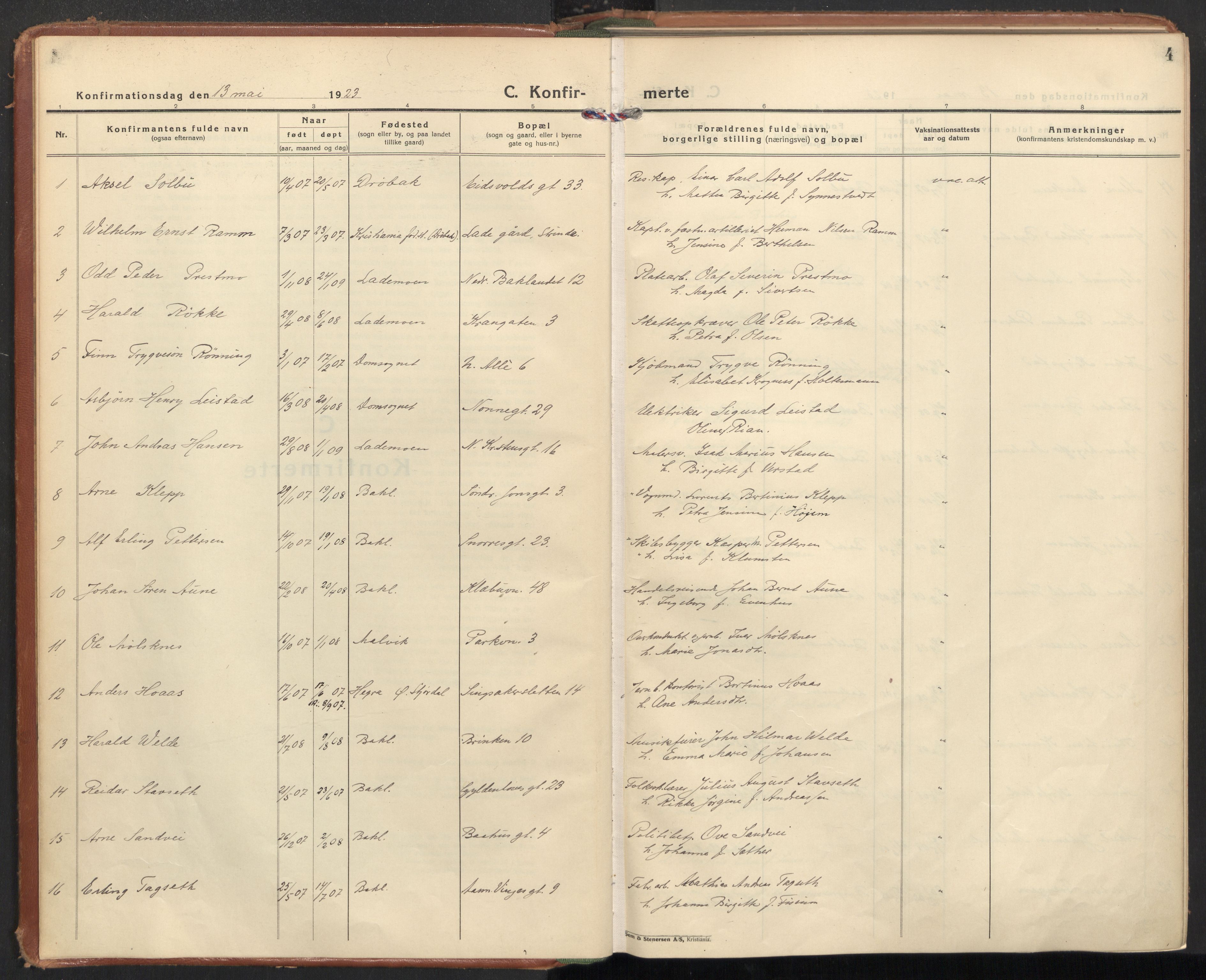 Ministerialprotokoller, klokkerbøker og fødselsregistre - Sør-Trøndelag, SAT/A-1456/604/L0208: Parish register (official) no. 604A28, 1923-1937, p. 4
