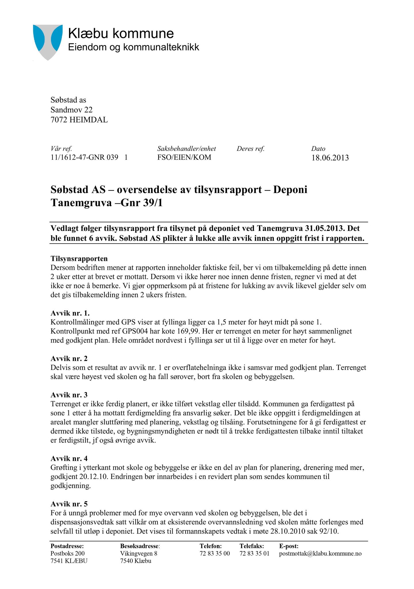 Klæbu Kommune, TRKO/KK/02-FS/L006: Formannsskapet - Møtedokumenter, 2013, p. 1691