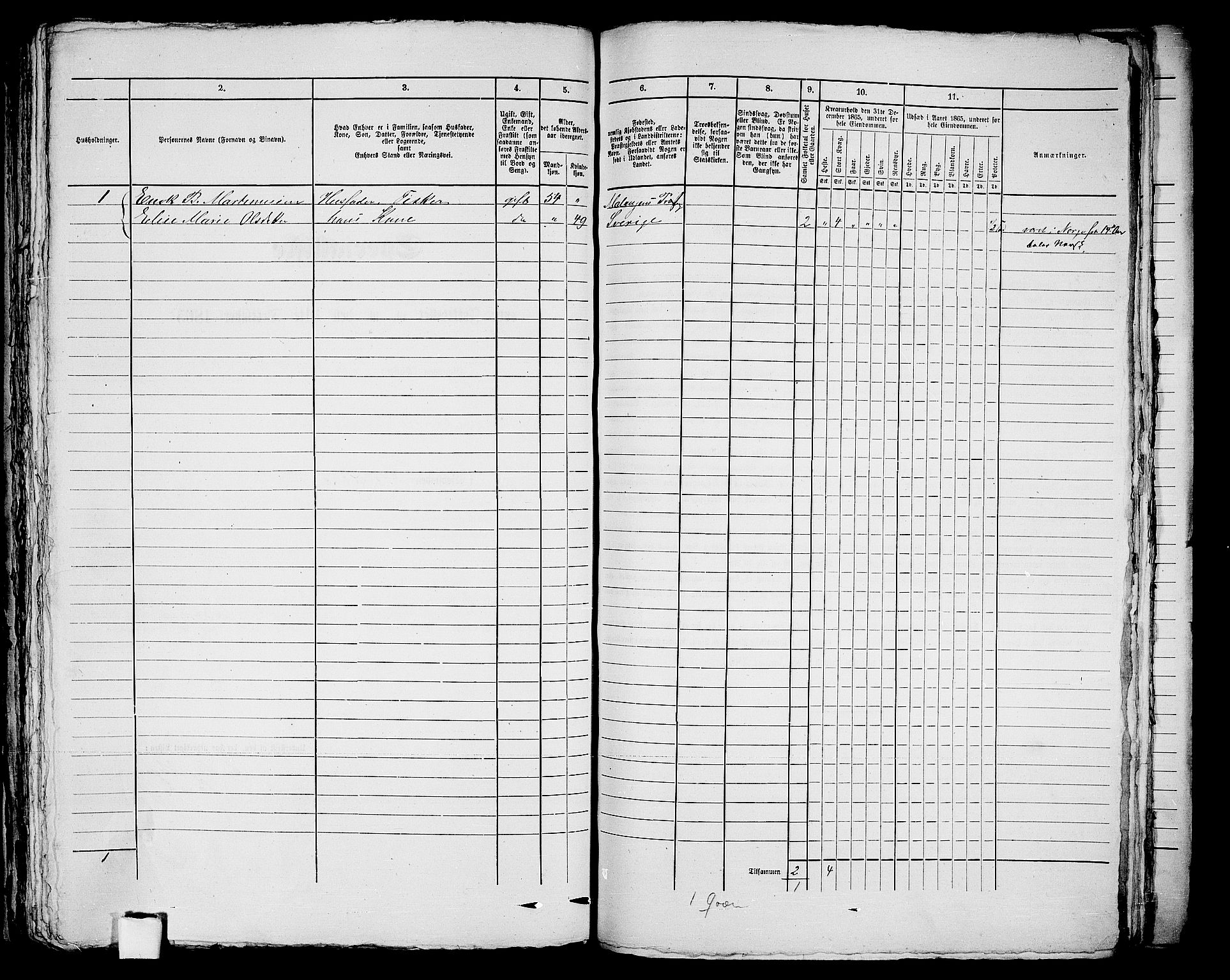 RA, 1865 census for Tromsø, 1865, p. 708