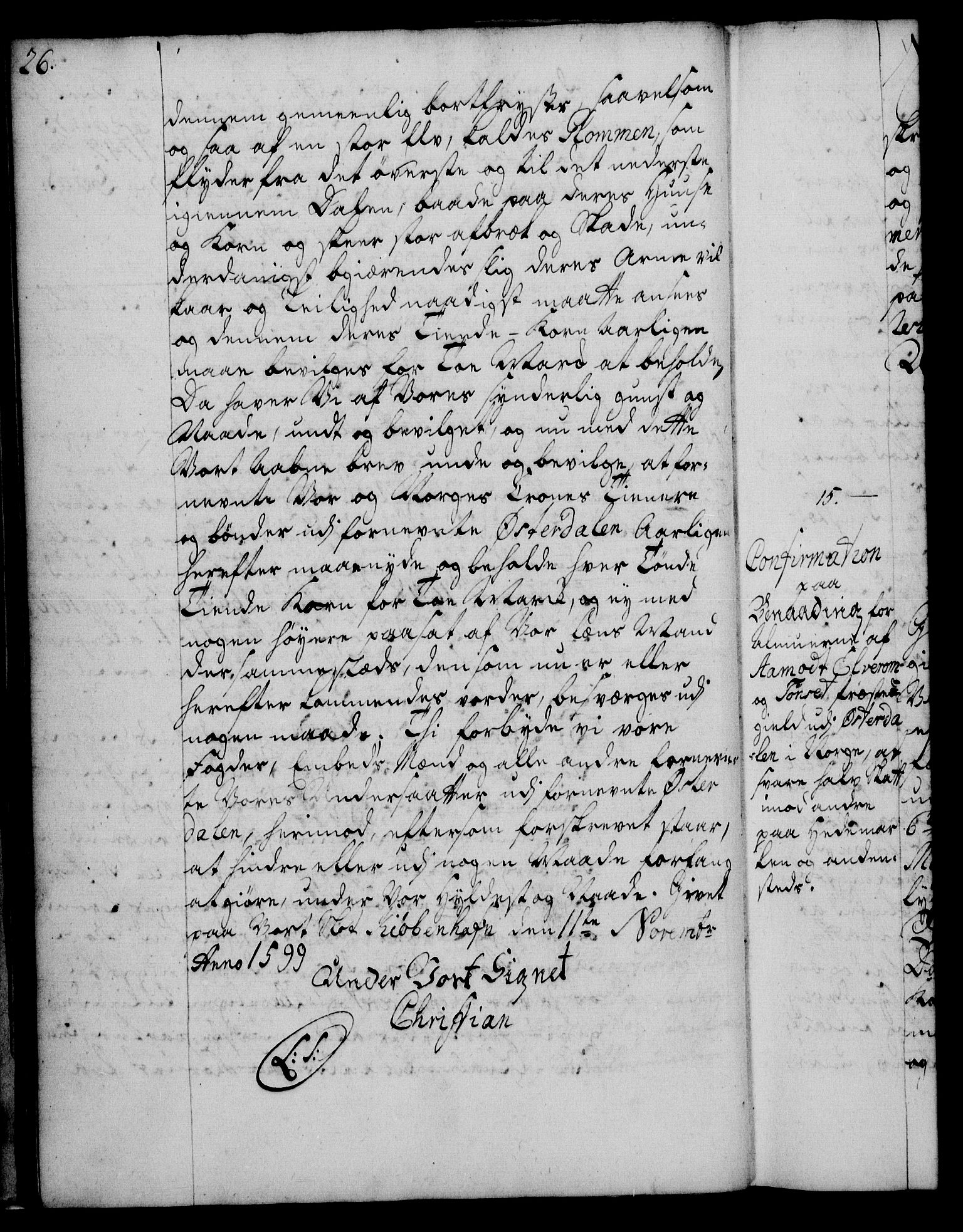 Rentekammeret, Kammerkanselliet, RA/EA-3111/G/Gg/Ggc/Ggca/L0001: Norsk konfirmasjonsekspedisjonsprotokoll med register (merket RK 53.23), 1746-1750, p. 26