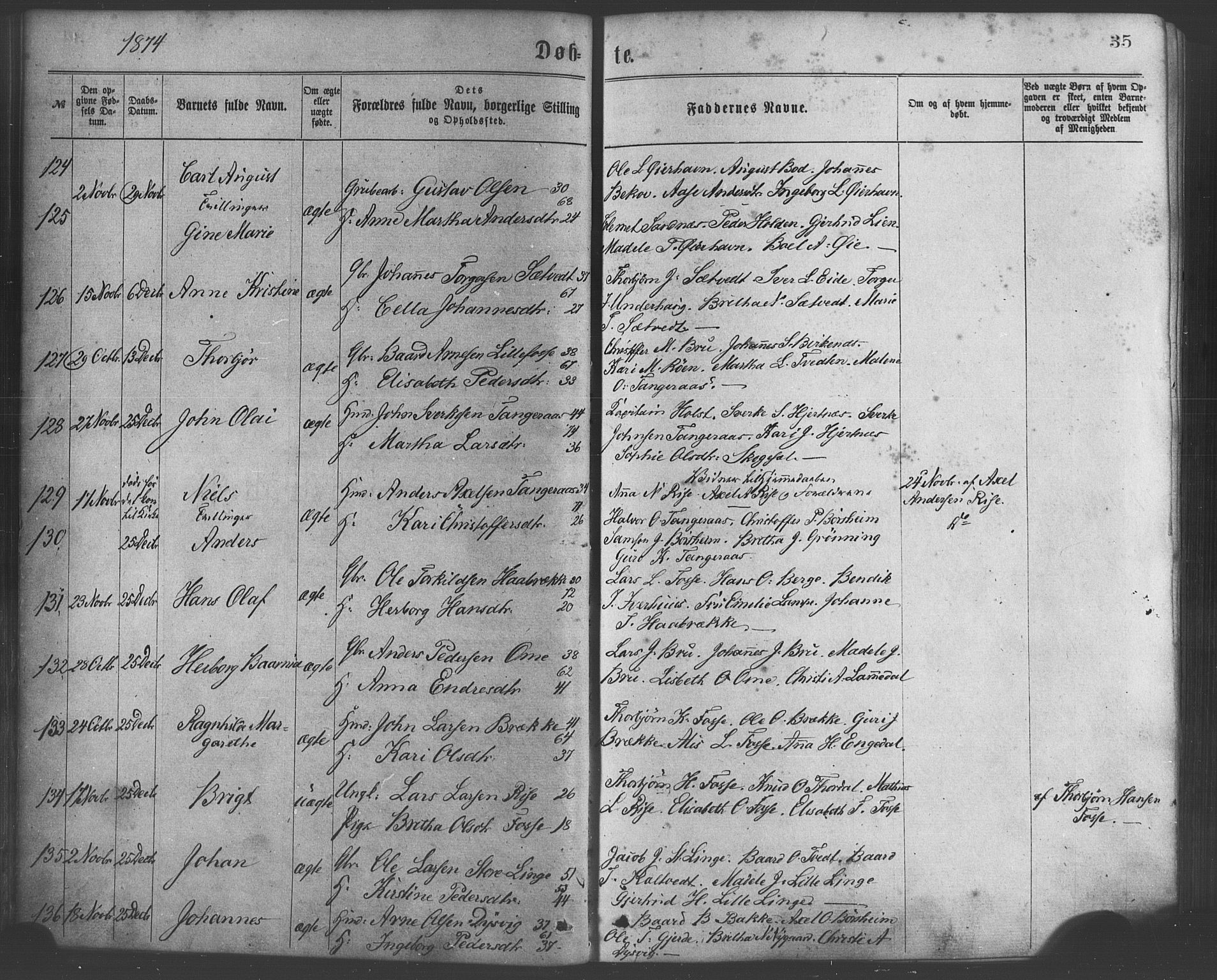 Strandebarm sokneprestembete, SAB/A-78401/H/Haa: Parish register (official) no. A 9, 1872-1886, p. 35