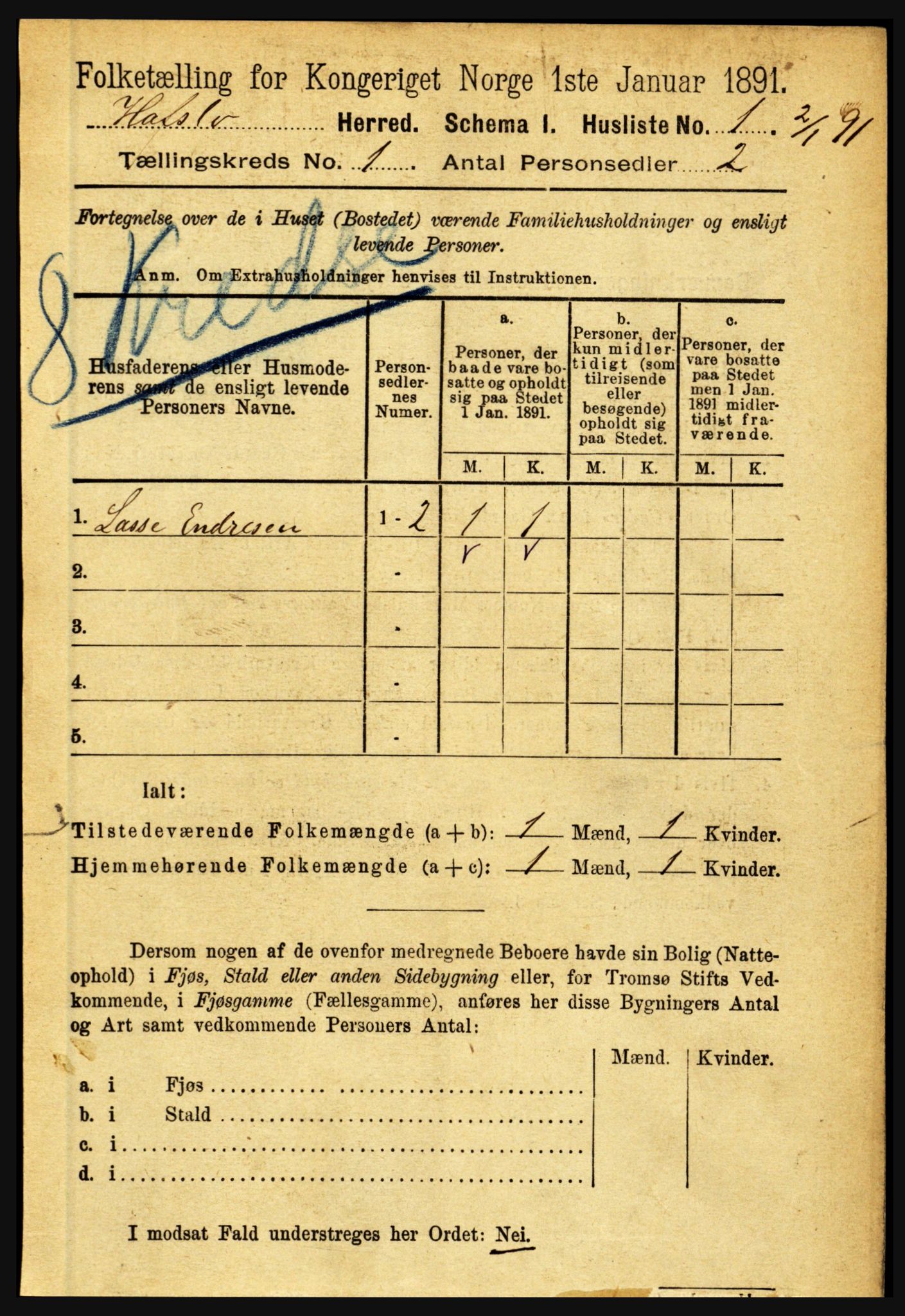 RA, 1891 census for 1425 Hafslo, 1891, p. 30