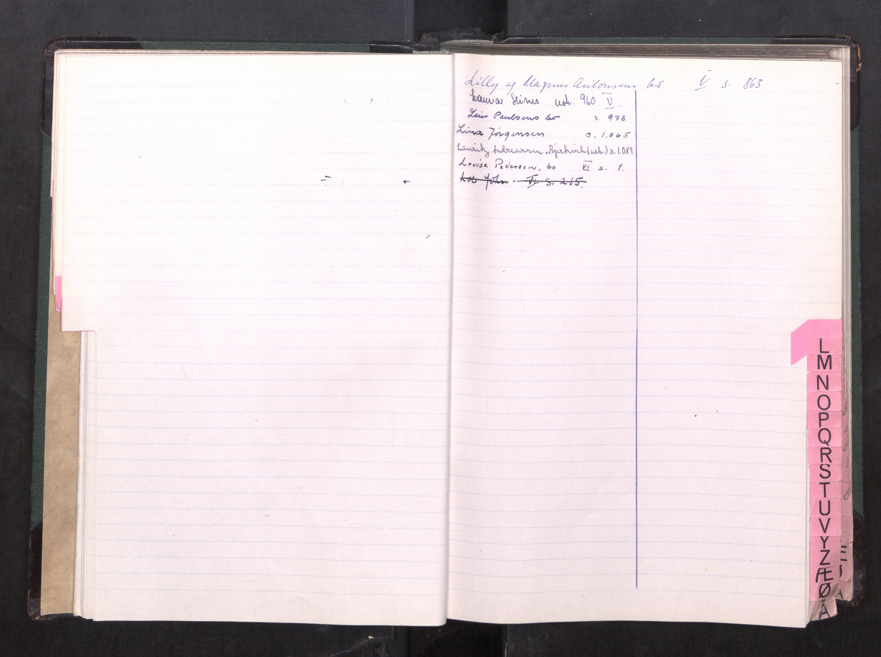 Steigen og Ofoten sorenskriveri, AV/SAT-A-0030/1/3/3C/L0003: Register til skifteslutningsprotokoll, 1948-1971