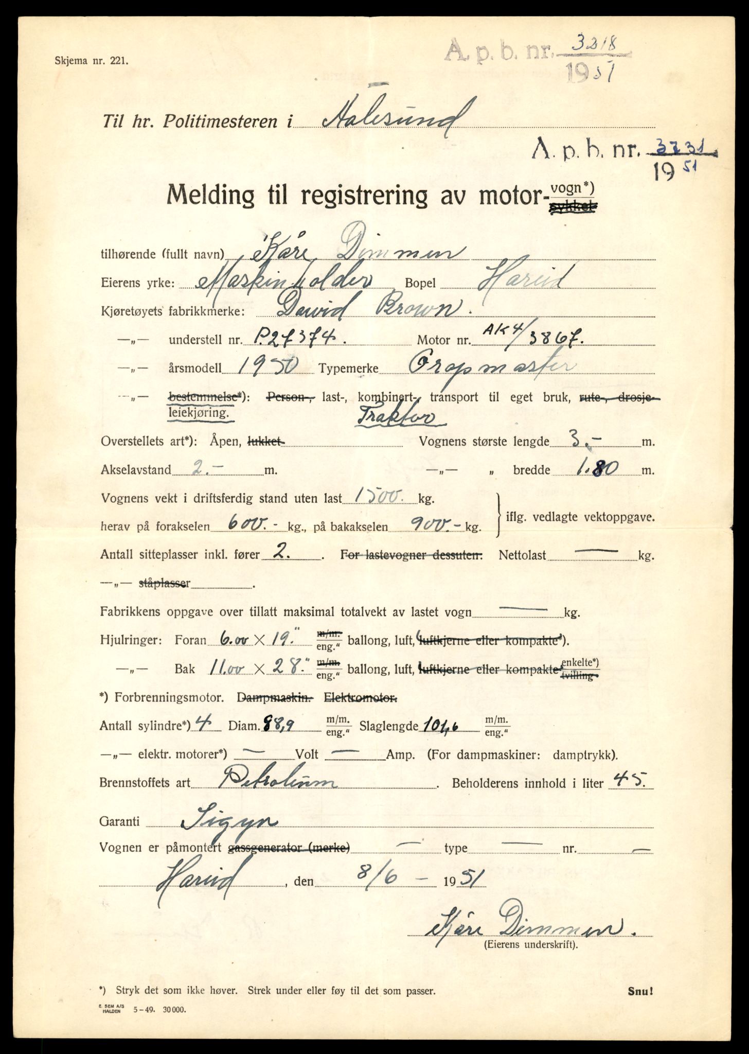 Møre og Romsdal vegkontor - Ålesund trafikkstasjon, AV/SAT-A-4099/F/Fe/L0033: Registreringskort for kjøretøy T 12151 - T 12474, 1927-1998, p. 2885