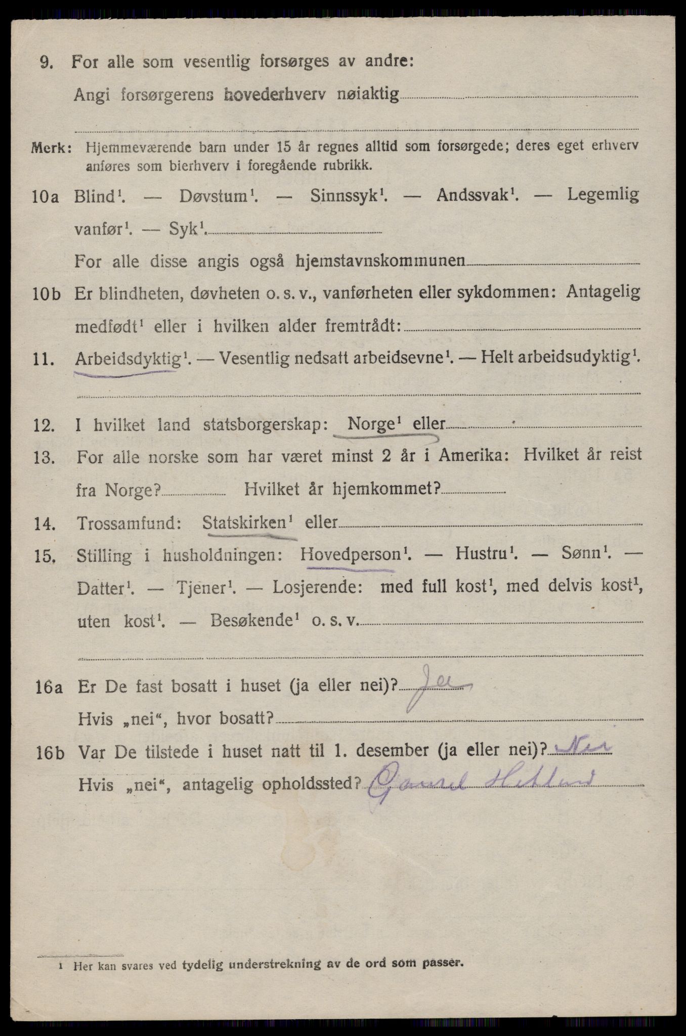 SAST, 1920 census for Hetland, 1920, p. 25694