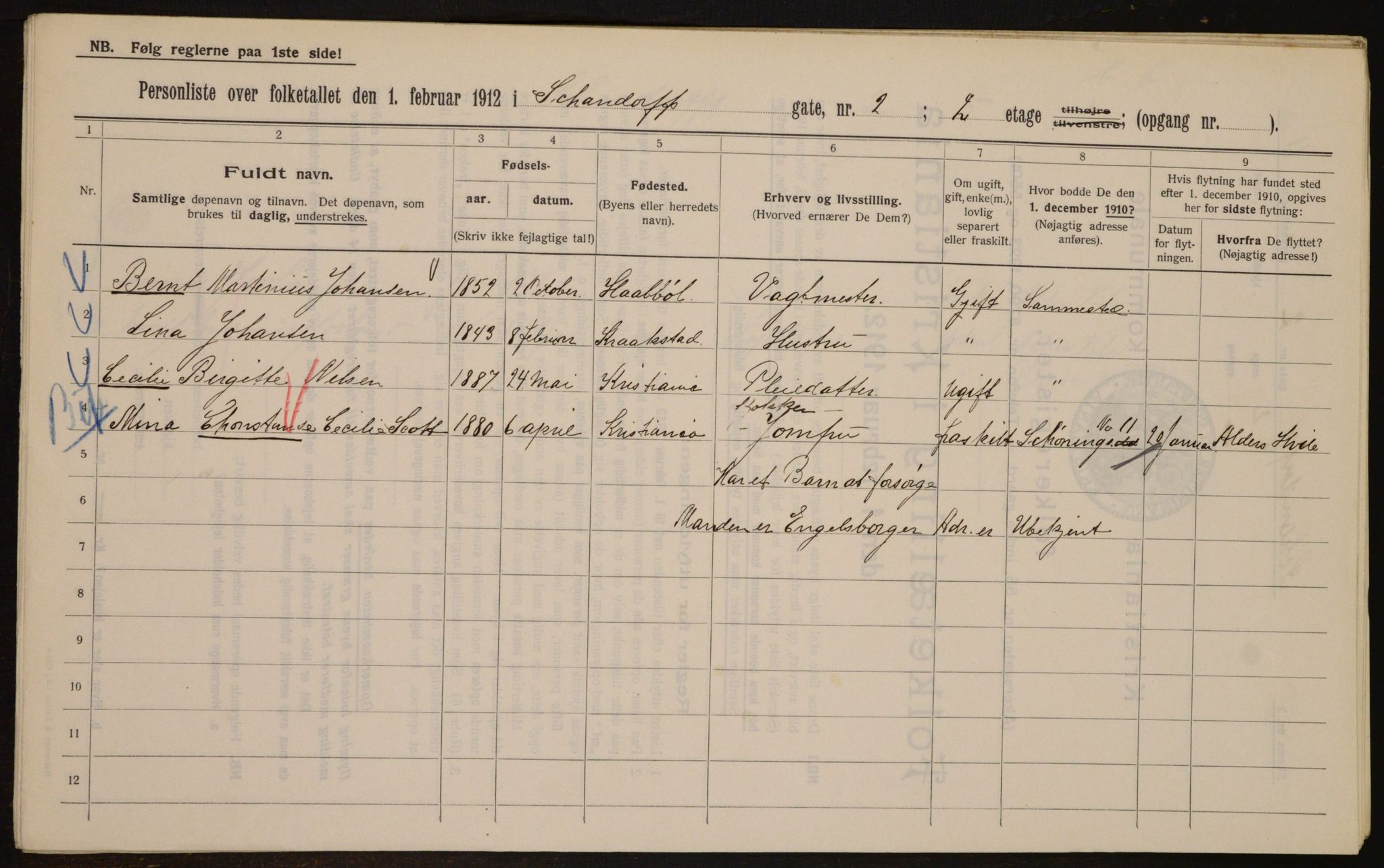 OBA, Municipal Census 1912 for Kristiania, 1912, p. 89680