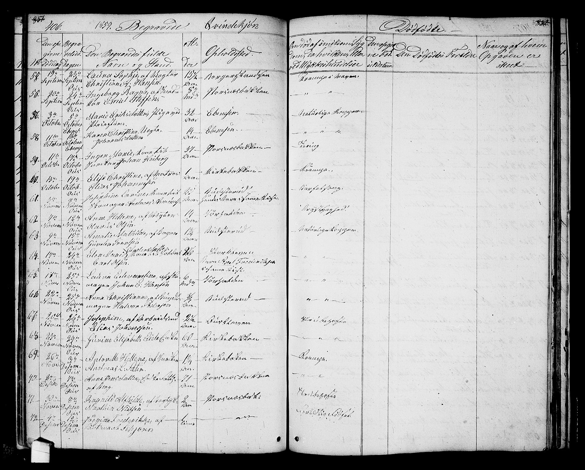 Halden prestekontor Kirkebøker, SAO/A-10909/G/Ga/L0005a: Parish register (copy) no. 5A, 1855-1864, p. 406