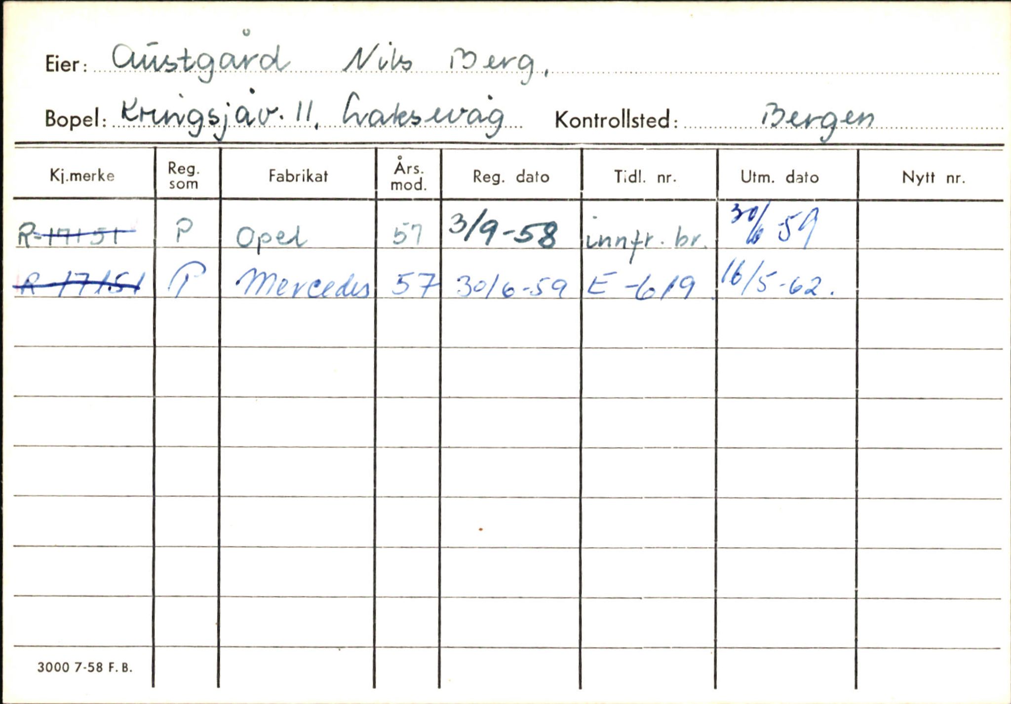 Statens vegvesen, Hordaland vegkontor, AV/SAB-A-5201/2/Ha/L0003: R-eierkort A-B, 1920-1971, p. 52