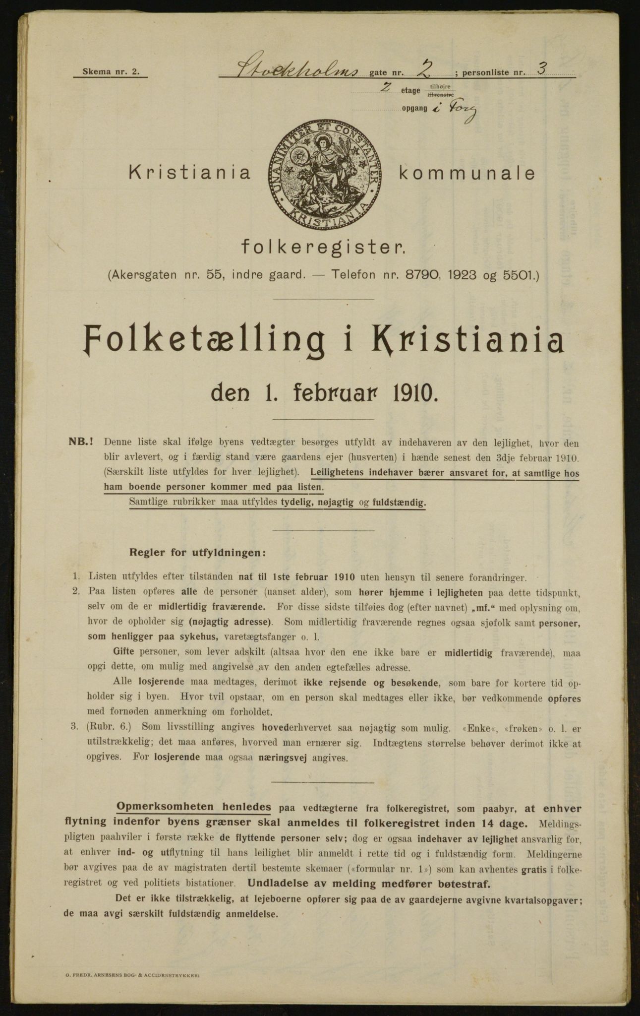 OBA, Municipal Census 1910 for Kristiania, 1910, p. 97245