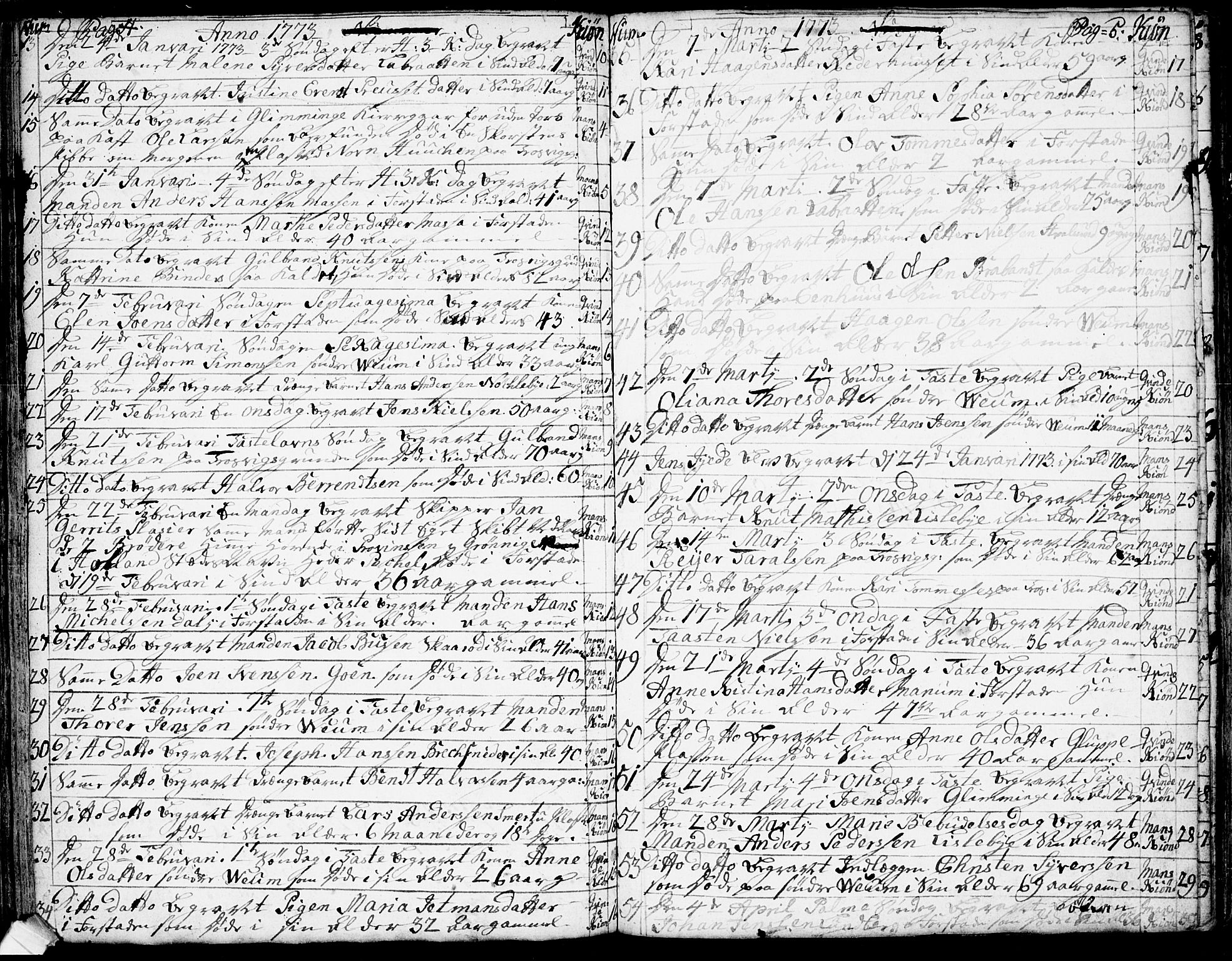 Glemmen prestekontor Kirkebøker, AV/SAO-A-10908/F/Fa/L0002: Parish register (official) no. 2, 1771-1803, p. 4-5