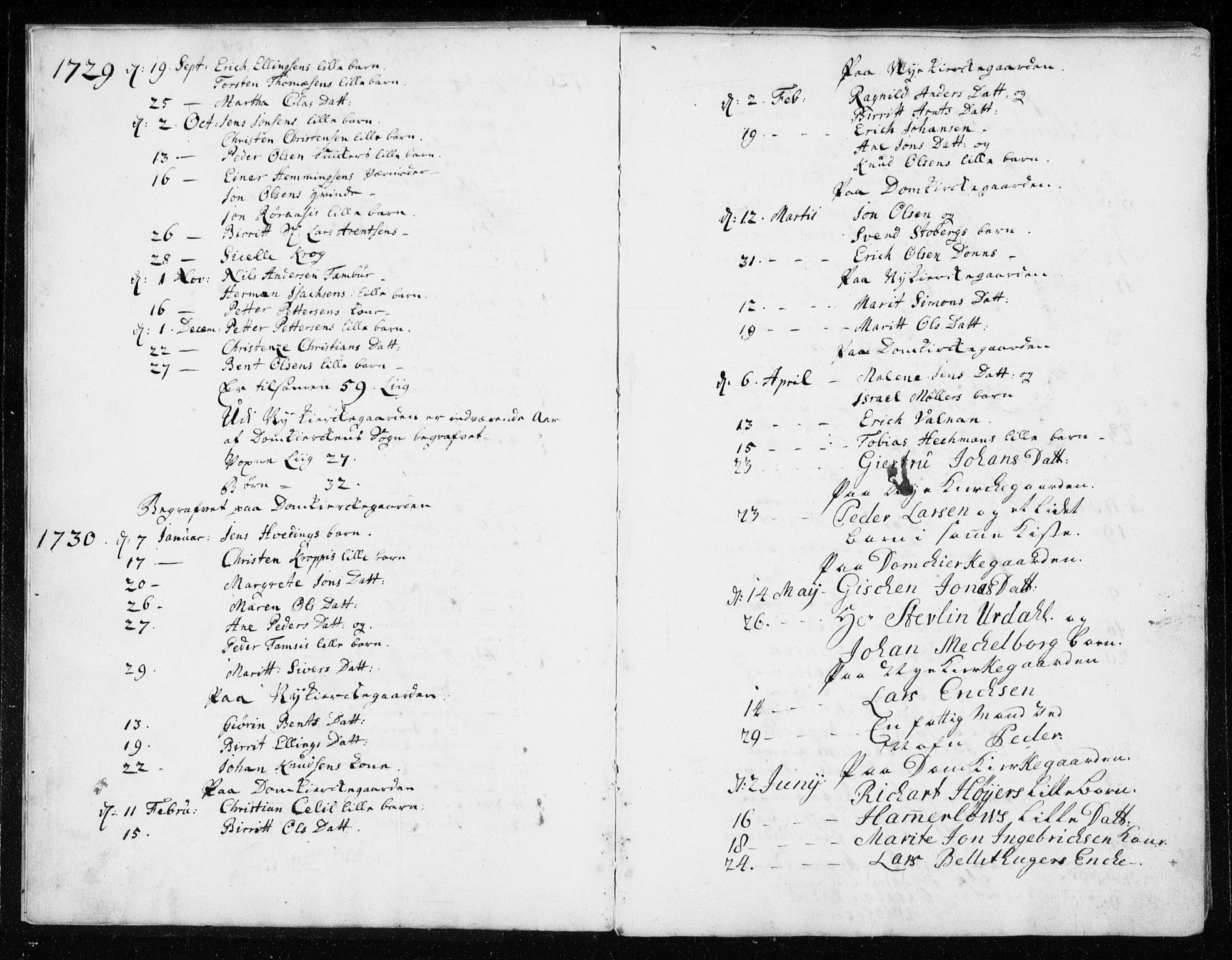 Ministerialprotokoller, klokkerbøker og fødselsregistre - Sør-Trøndelag, AV/SAT-A-1456/601/L0037: Parish register (official) no. 601A05, 1729-1761, p. 2