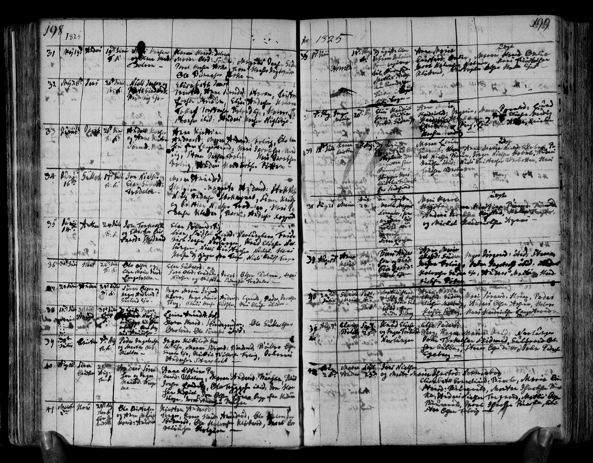 Brunlanes kirkebøker, SAKO/A-342/F/Fa/L0002: Parish register (official) no. I 2, 1802-1834, p. 198-199