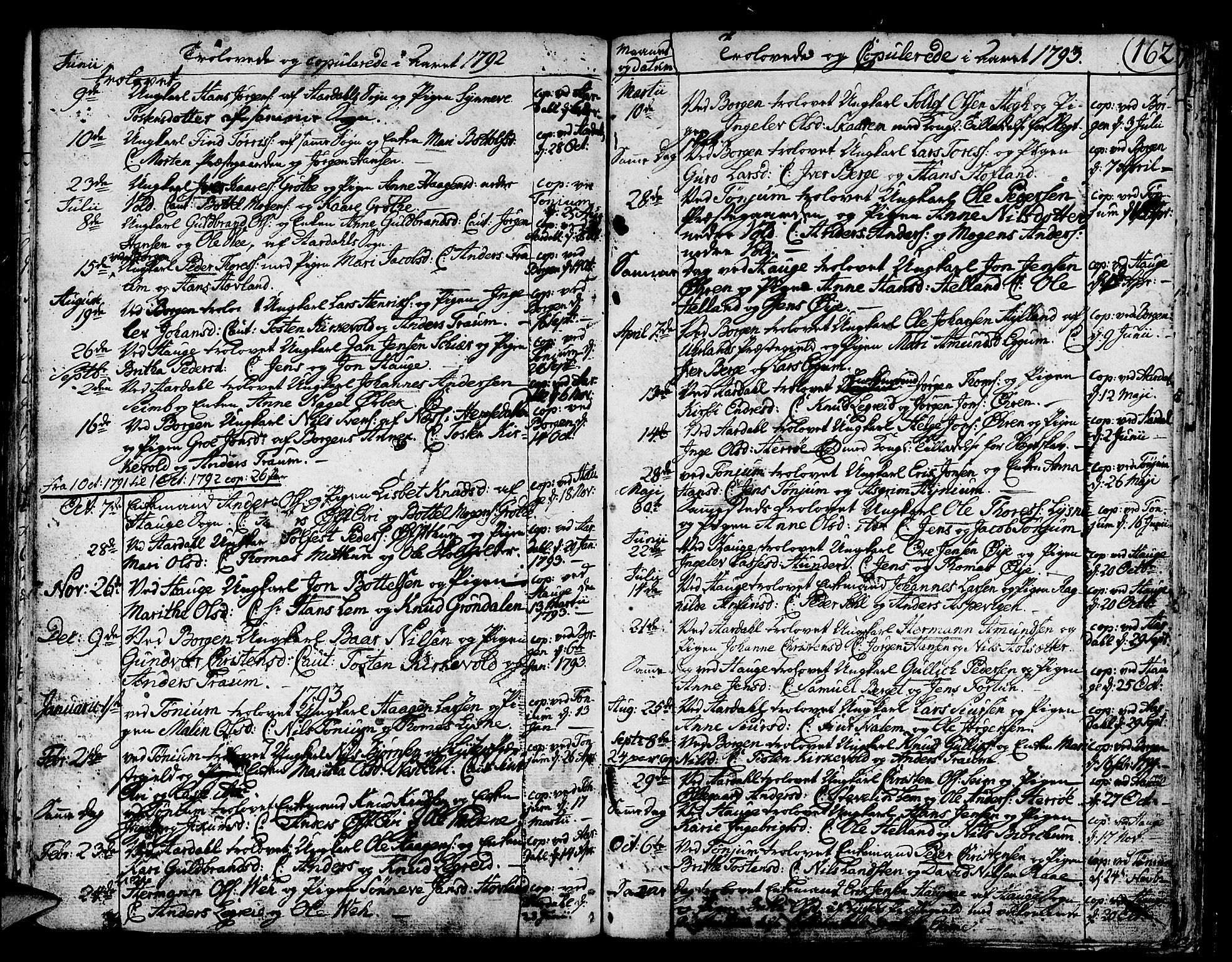 Lærdal sokneprestembete, SAB/A-81201: Parish register (official) no. A 3, 1783-1804, p. 162