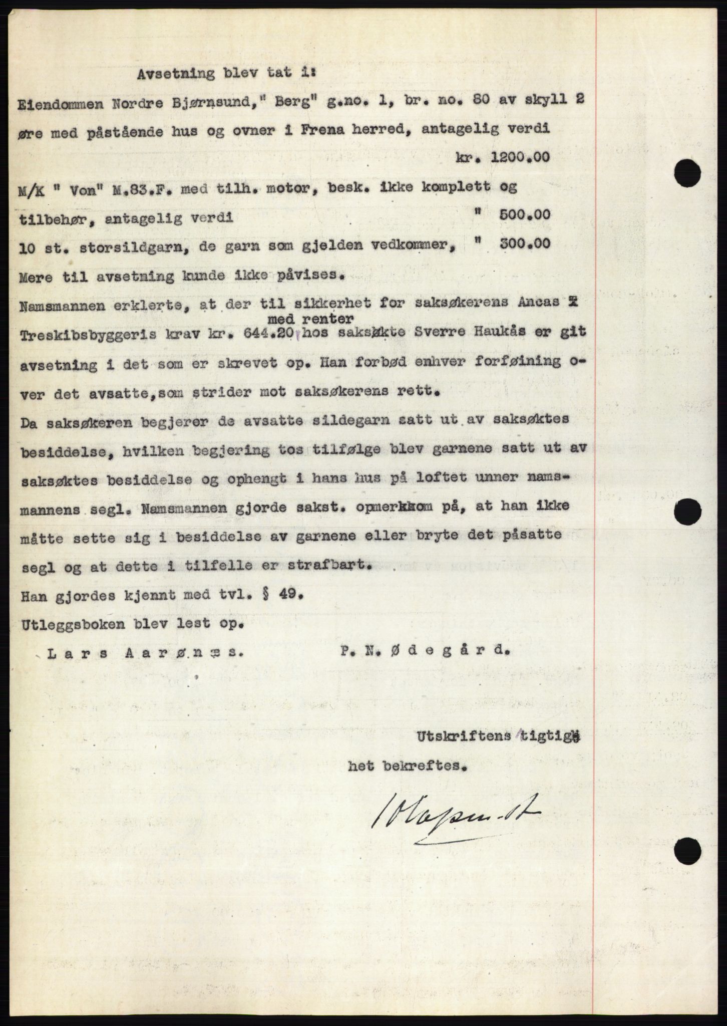 Romsdal sorenskriveri, AV/SAT-A-4149/1/2/2C/L0059: Mortgage book no. 53, 1931-1931, Deed date: 08.04.1931