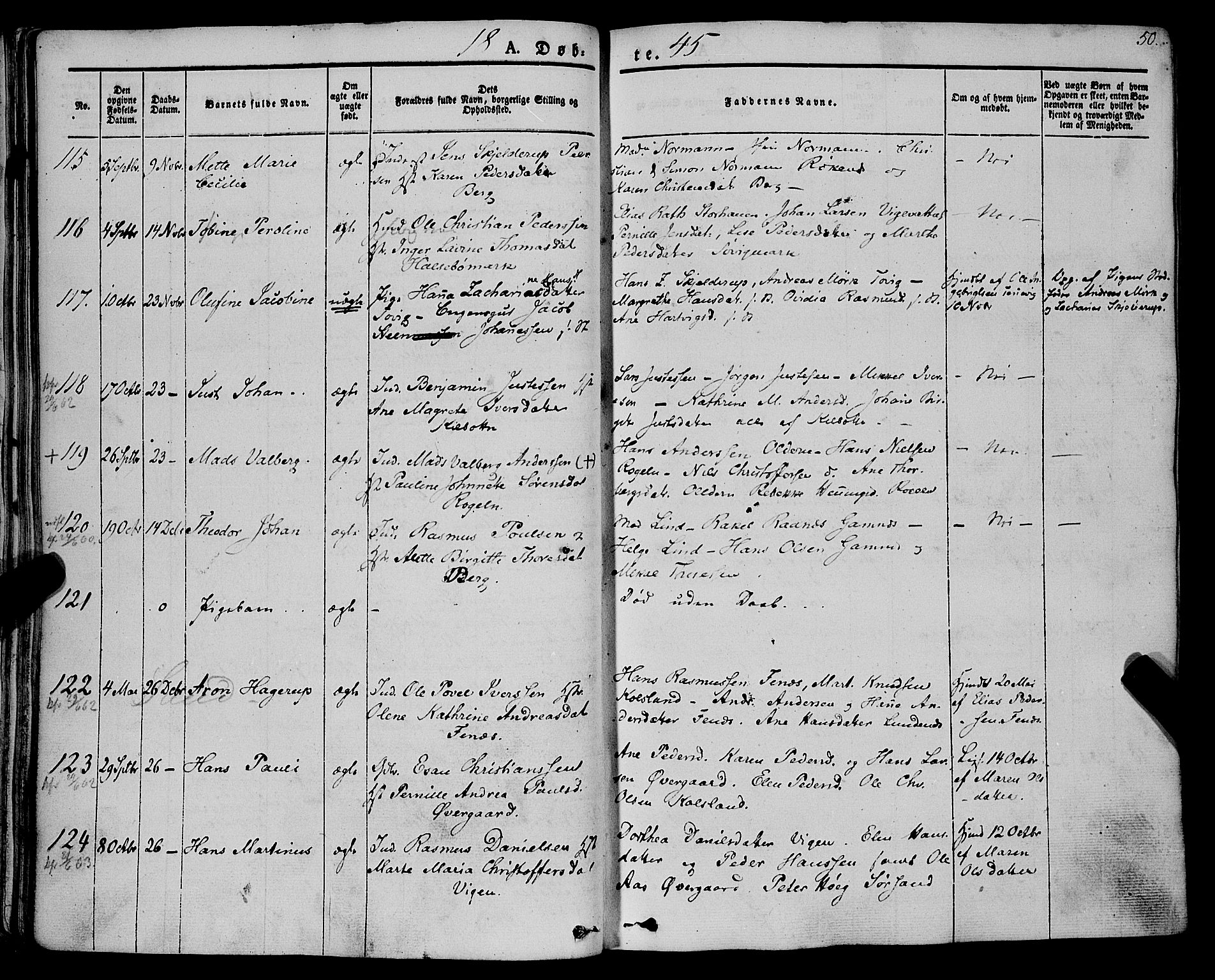 Trondenes sokneprestkontor, SATØ/S-1319/H/Ha/L0009kirke: Parish register (official) no. 9, 1841-1852, p. 50