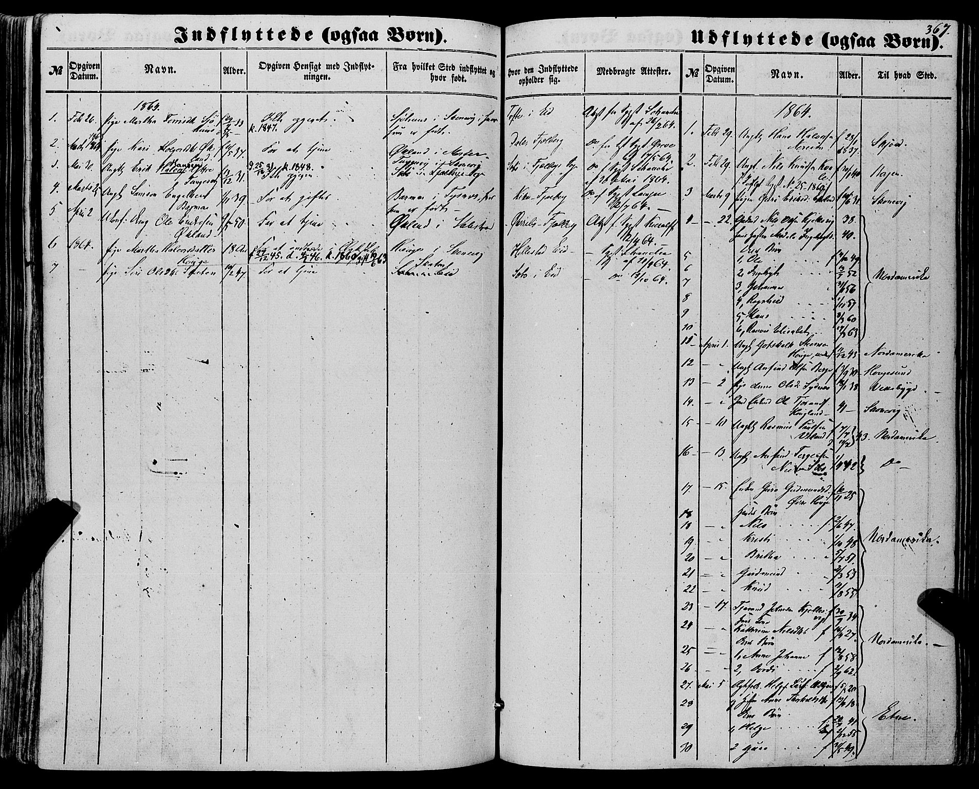 Fjelberg sokneprestembete, AV/SAB-A-75201/H/Haa: Parish register (official) no. A 7, 1851-1867, p. 367