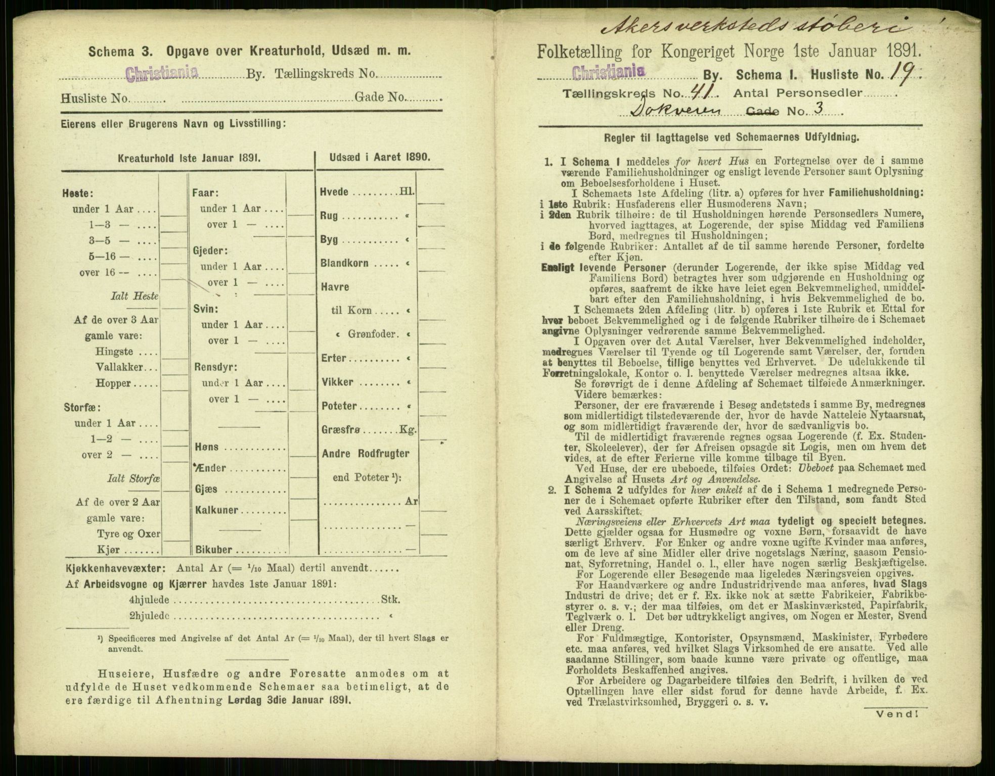 RA, 1891 census for 0301 Kristiania, 1891, p. 23709