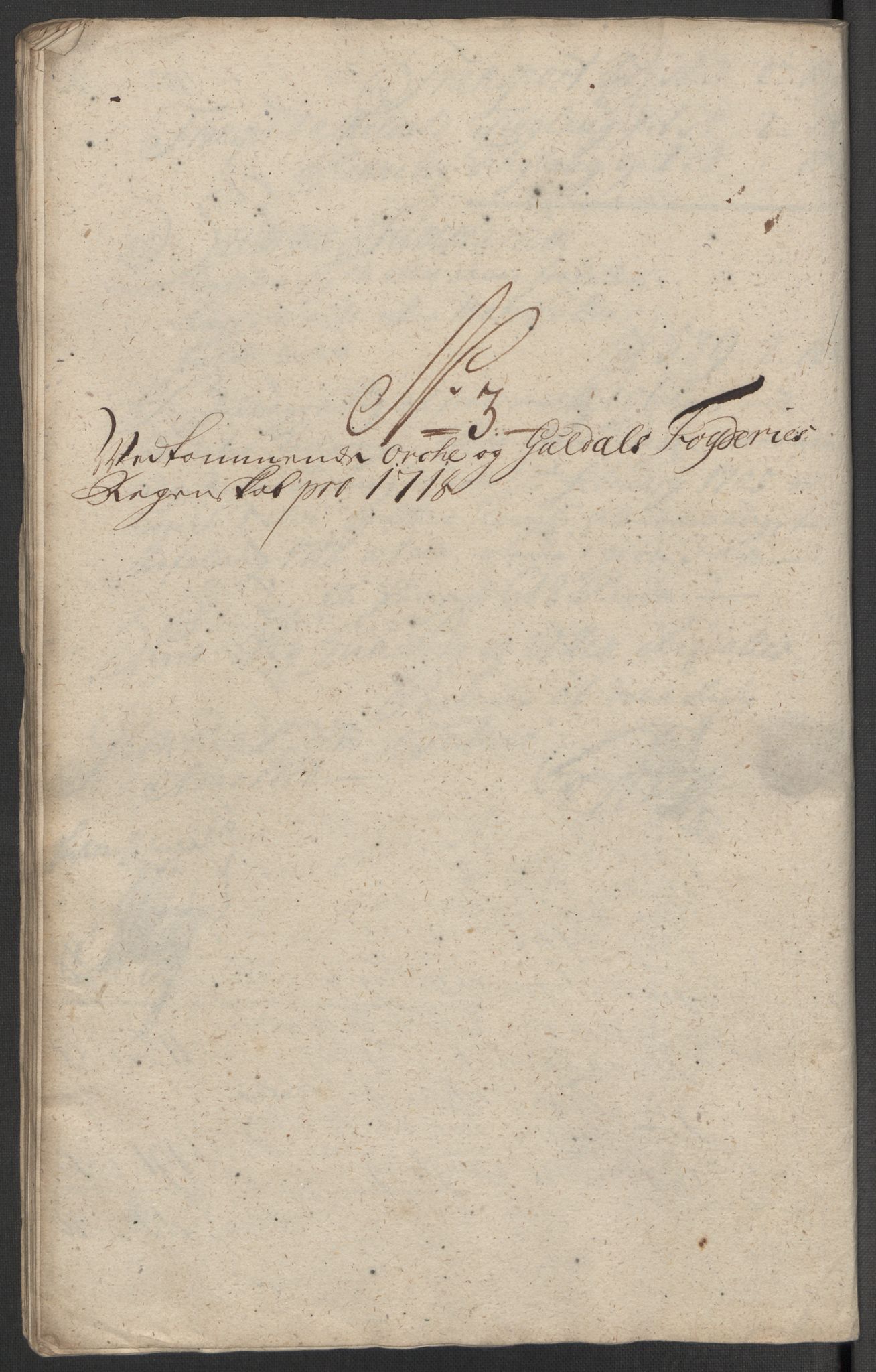 Rentekammeret inntil 1814, Reviderte regnskaper, Fogderegnskap, AV/RA-EA-4092/R60/L3971: Fogderegnskap Orkdal og Gauldal, 1718, p. 100