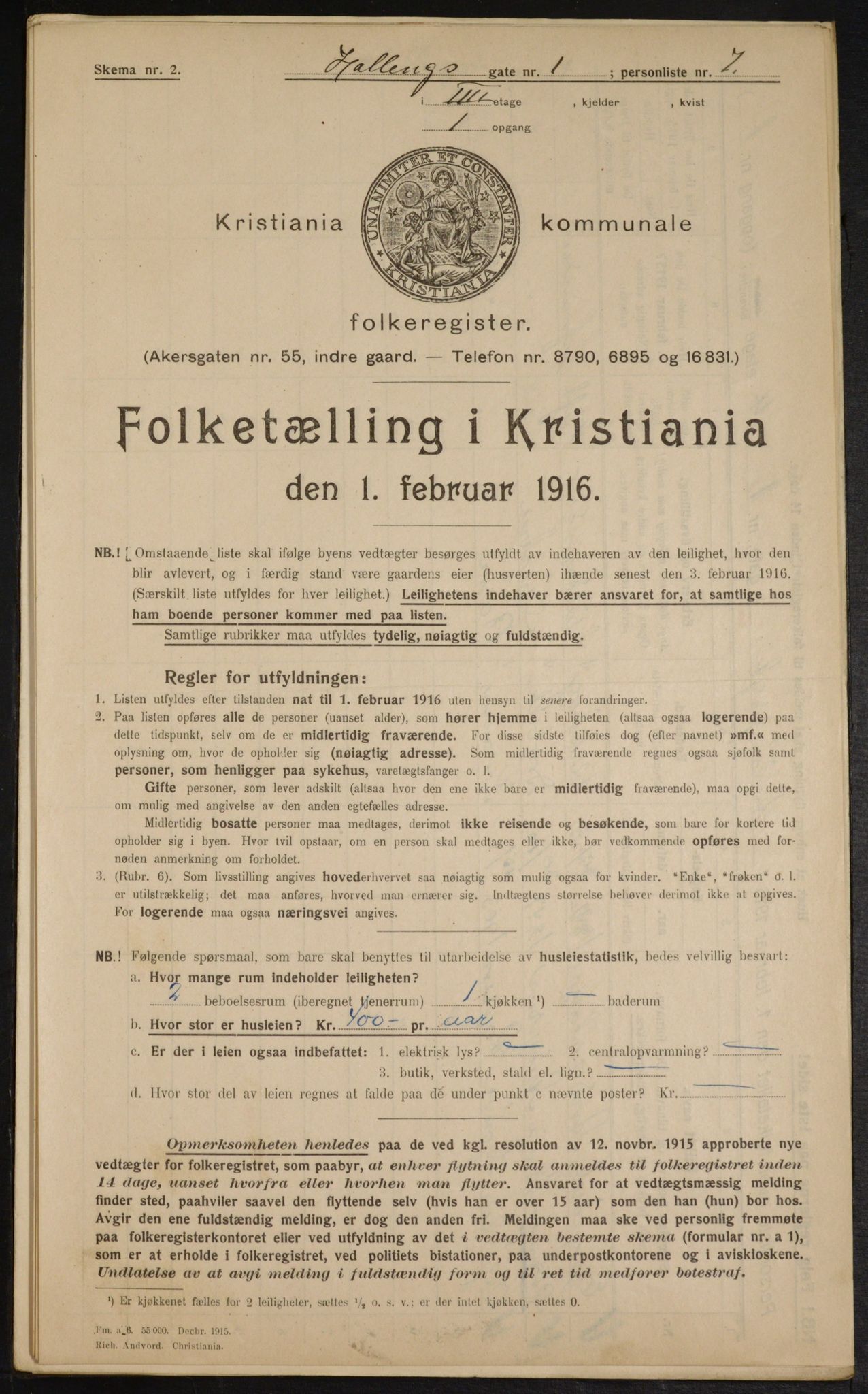 OBA, Municipal Census 1916 for Kristiania, 1916, p. 34602