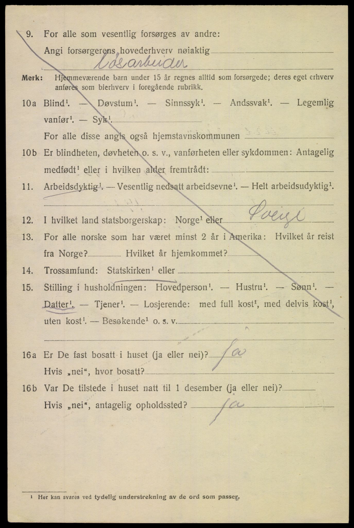 SAK, 1920 census for Arendal, 1920, p. 12455