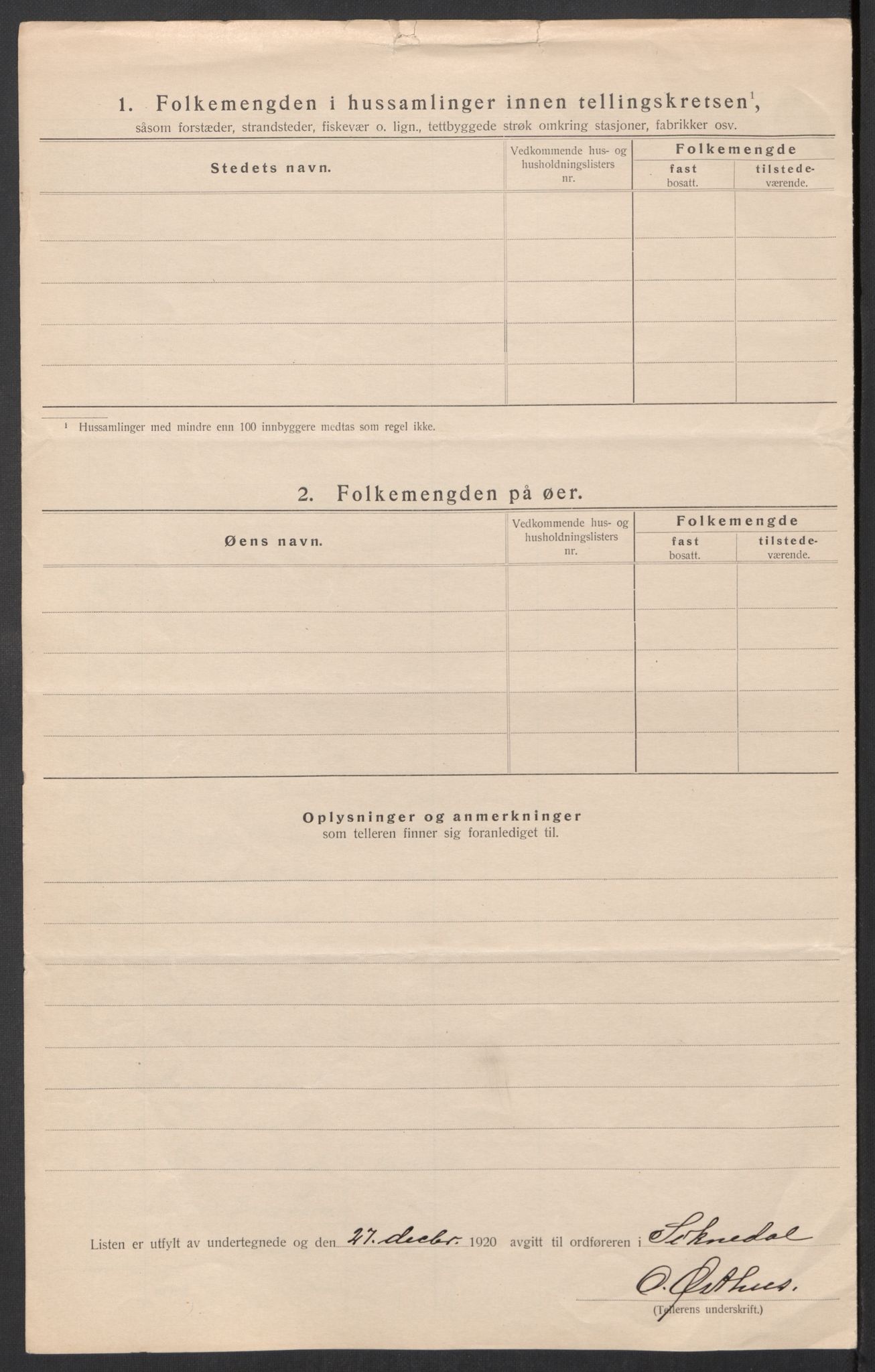 SAT, 1920 census for Soknedal, 1920, p. 18