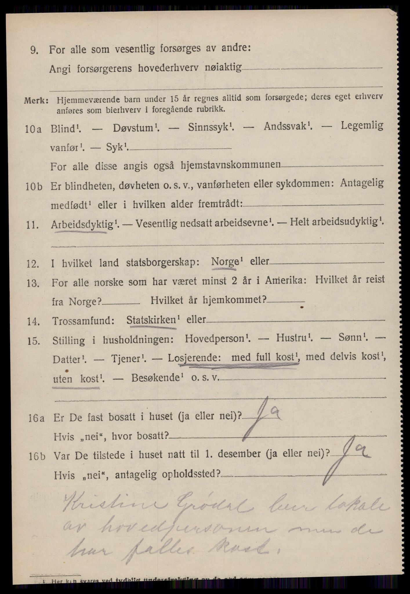 SAT, 1920 census for Sunndal, 1920, p. 2915