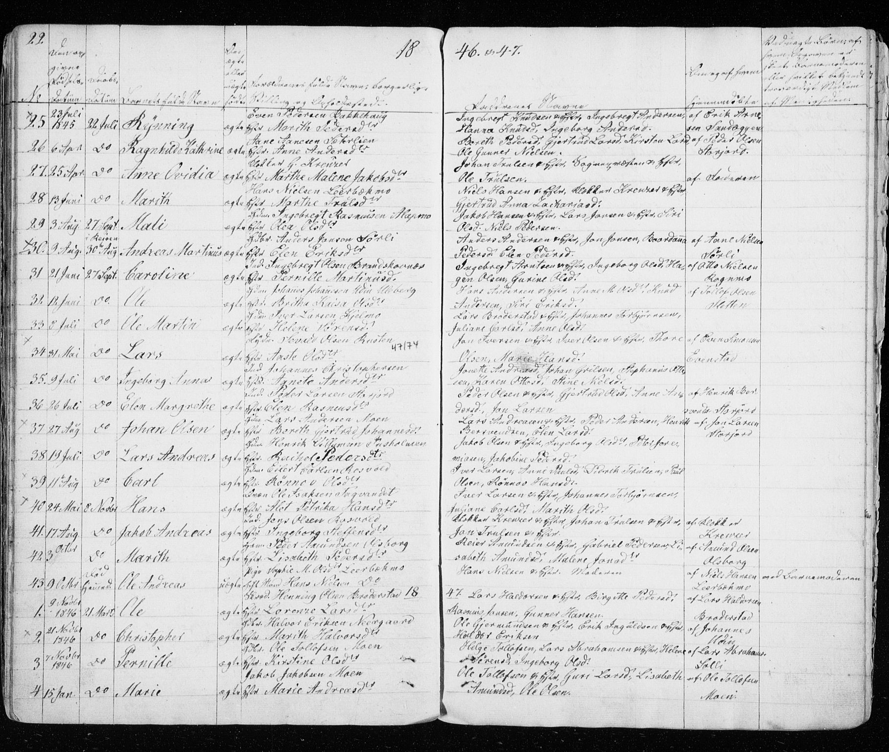 Målselv sokneprestembete, AV/SATØ-S-1311/G/Ga/Gaa/L0001kirke: Parish register (official) no. 1, 1834-1853, p. 22