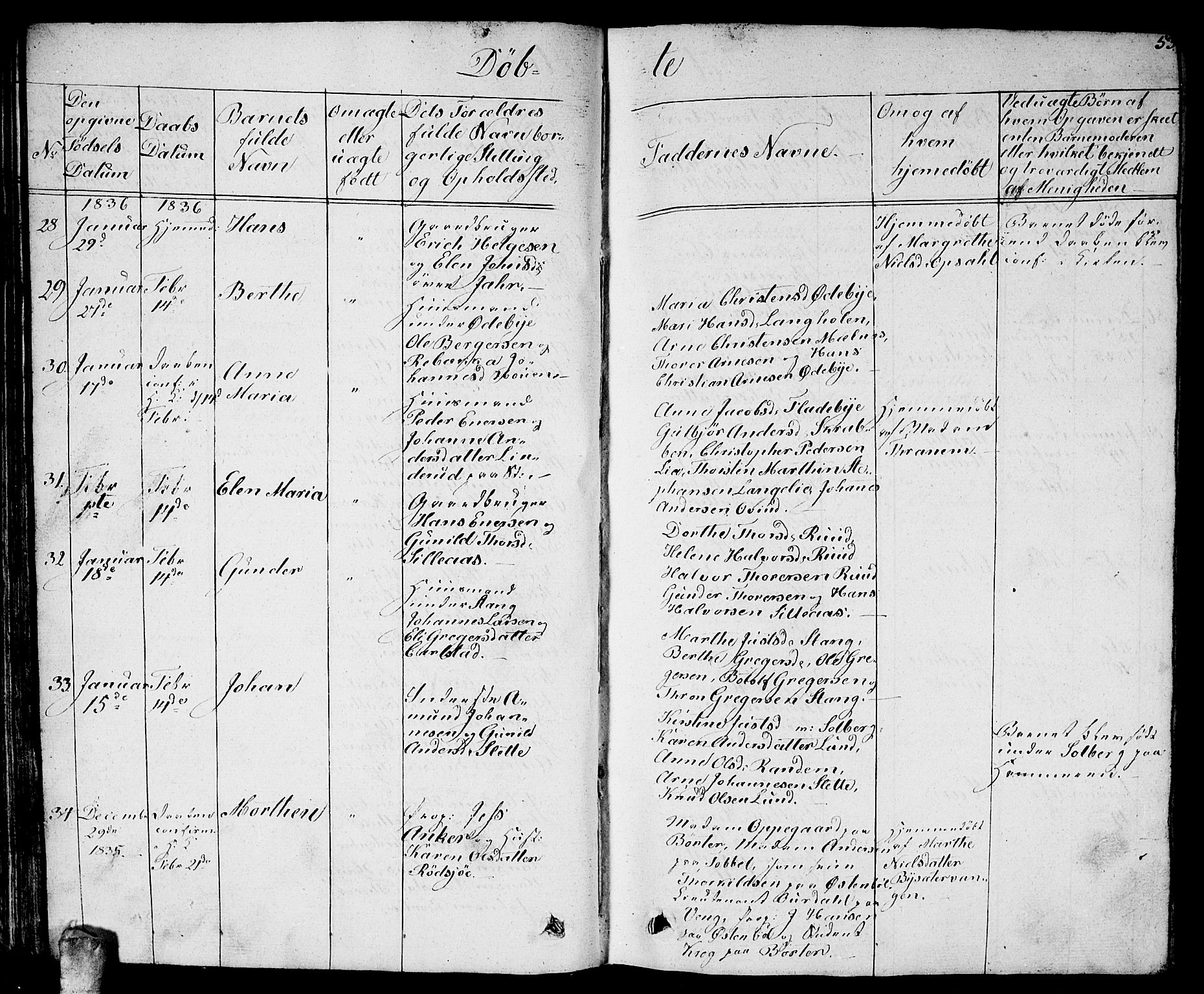 Enebakk prestekontor Kirkebøker, AV/SAO-A-10171c/G/Ga/L0003: Parish register (copy) no. I 3, 1833-1849, p. 53