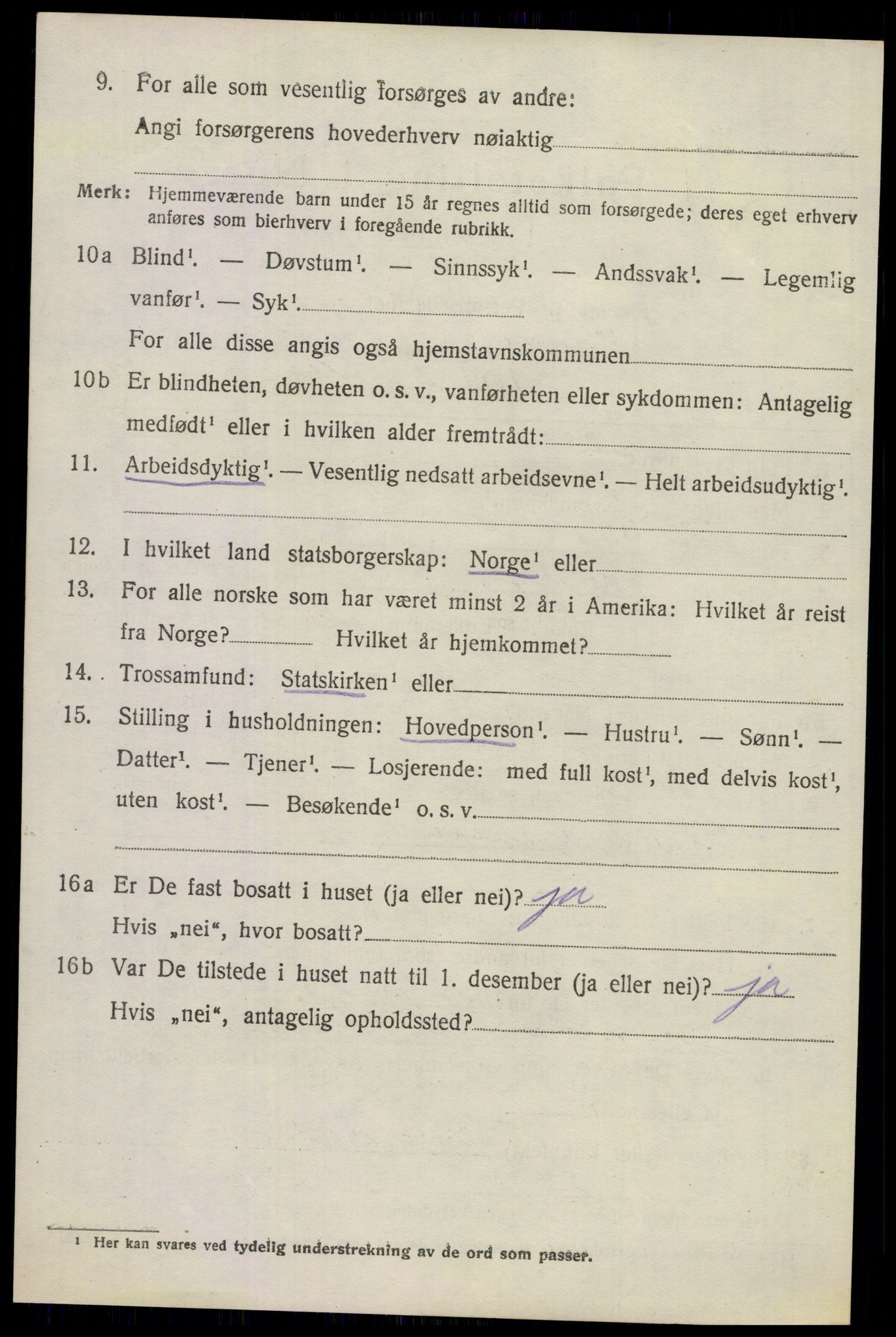 SAKO, 1920 census for Sande, 1920, p. 7249