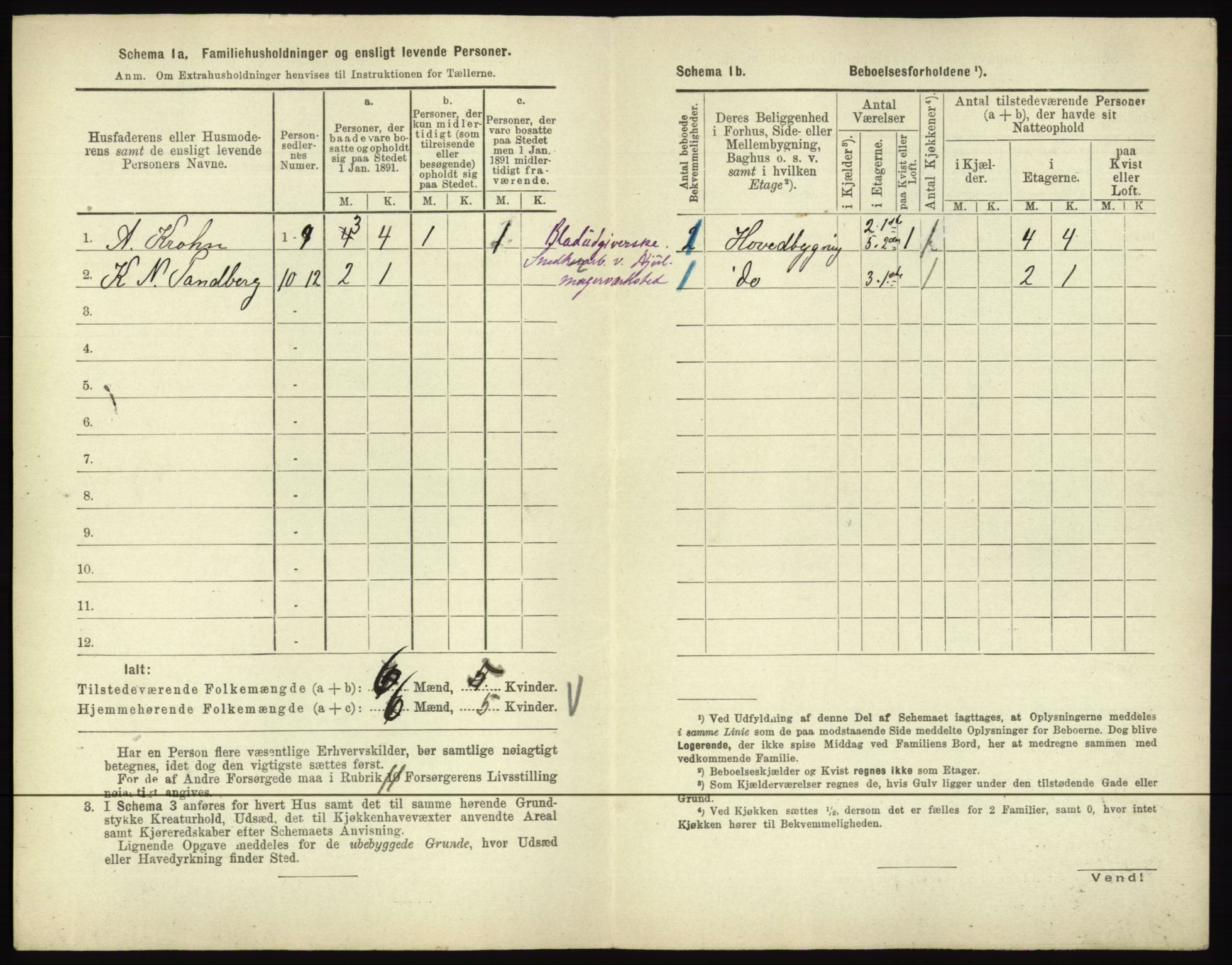 RA, 1891 census for 0601 Hønefoss, 1891, p. 82