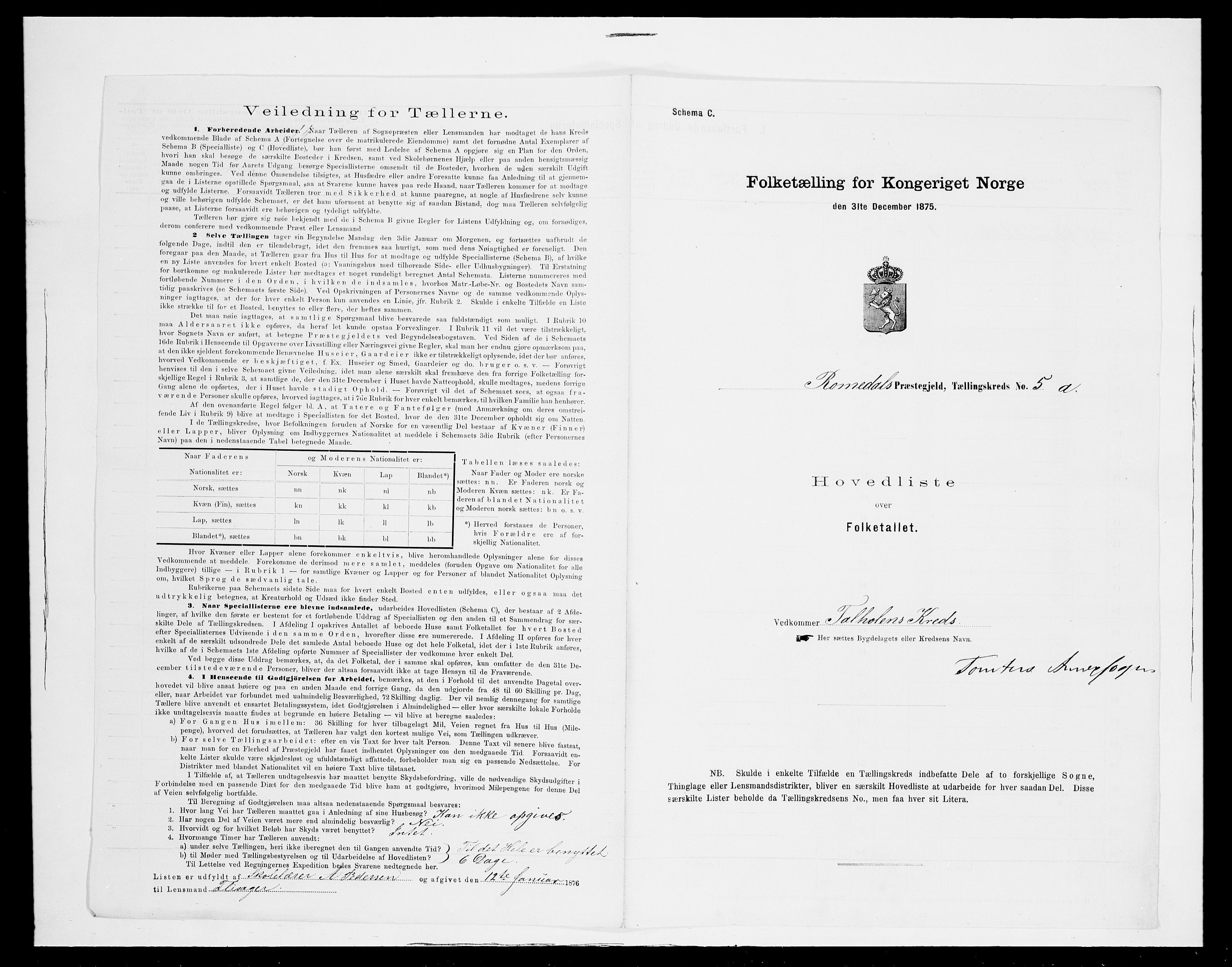 SAH, 1875 census for 0416P Romedal, 1875, p. 32