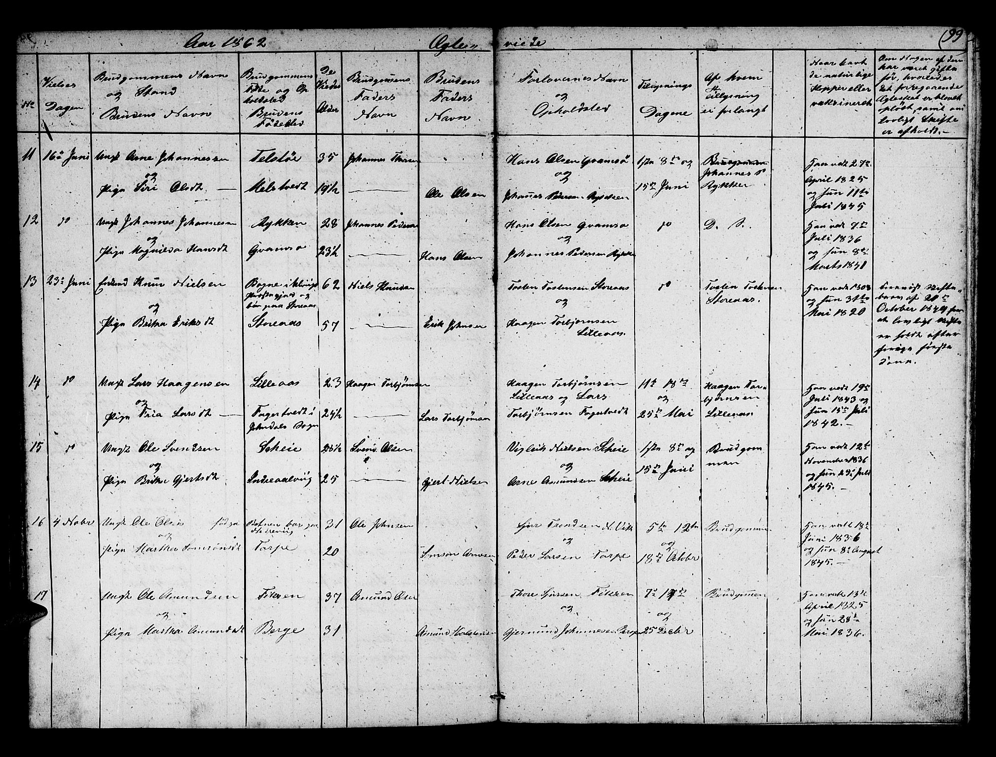 Kvam sokneprestembete, AV/SAB-A-76201/H/Hab: Parish register (copy) no. C 1, 1852-1862, p. 99