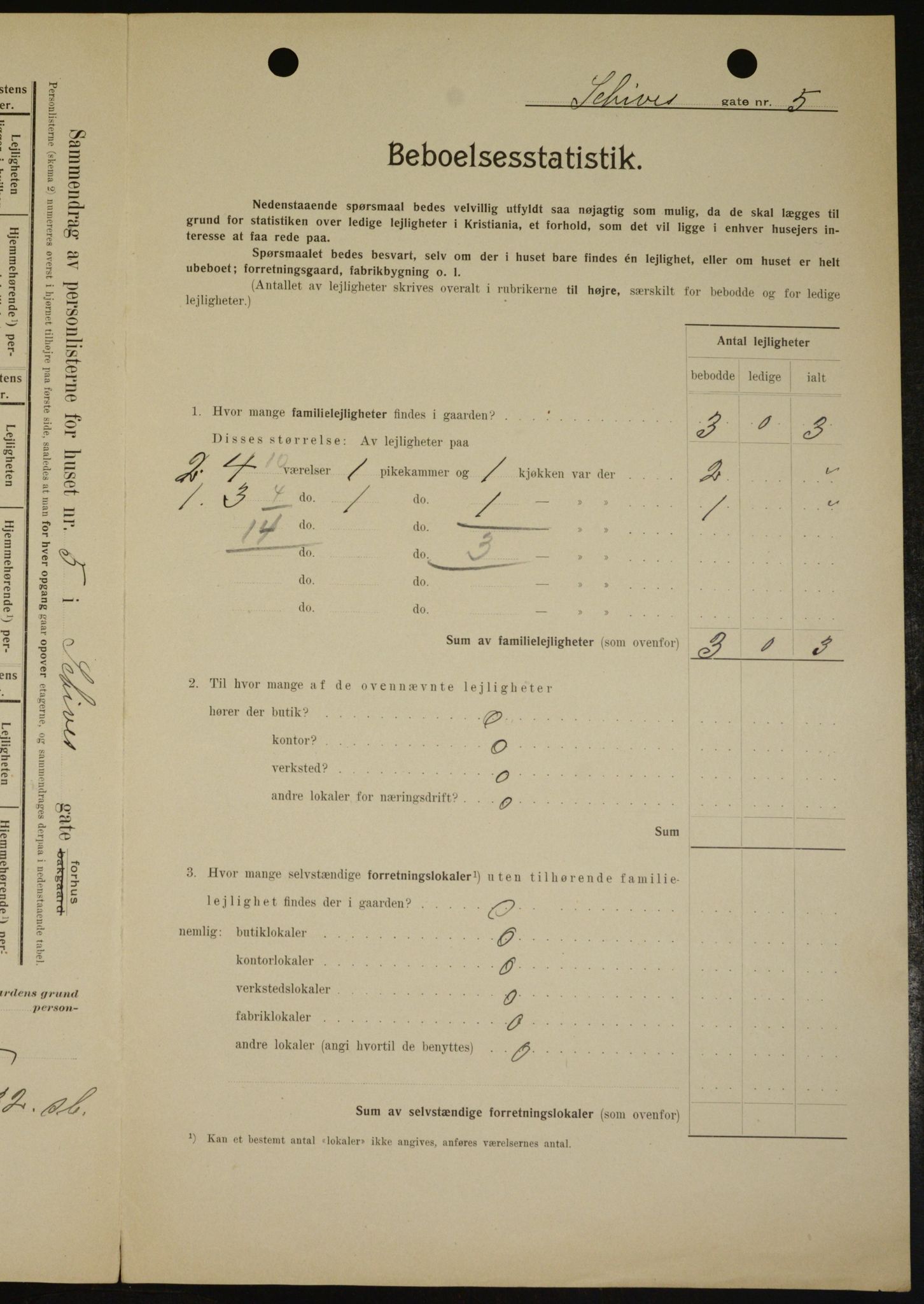 OBA, Municipal Census 1909 for Kristiania, 1909, p. 81432