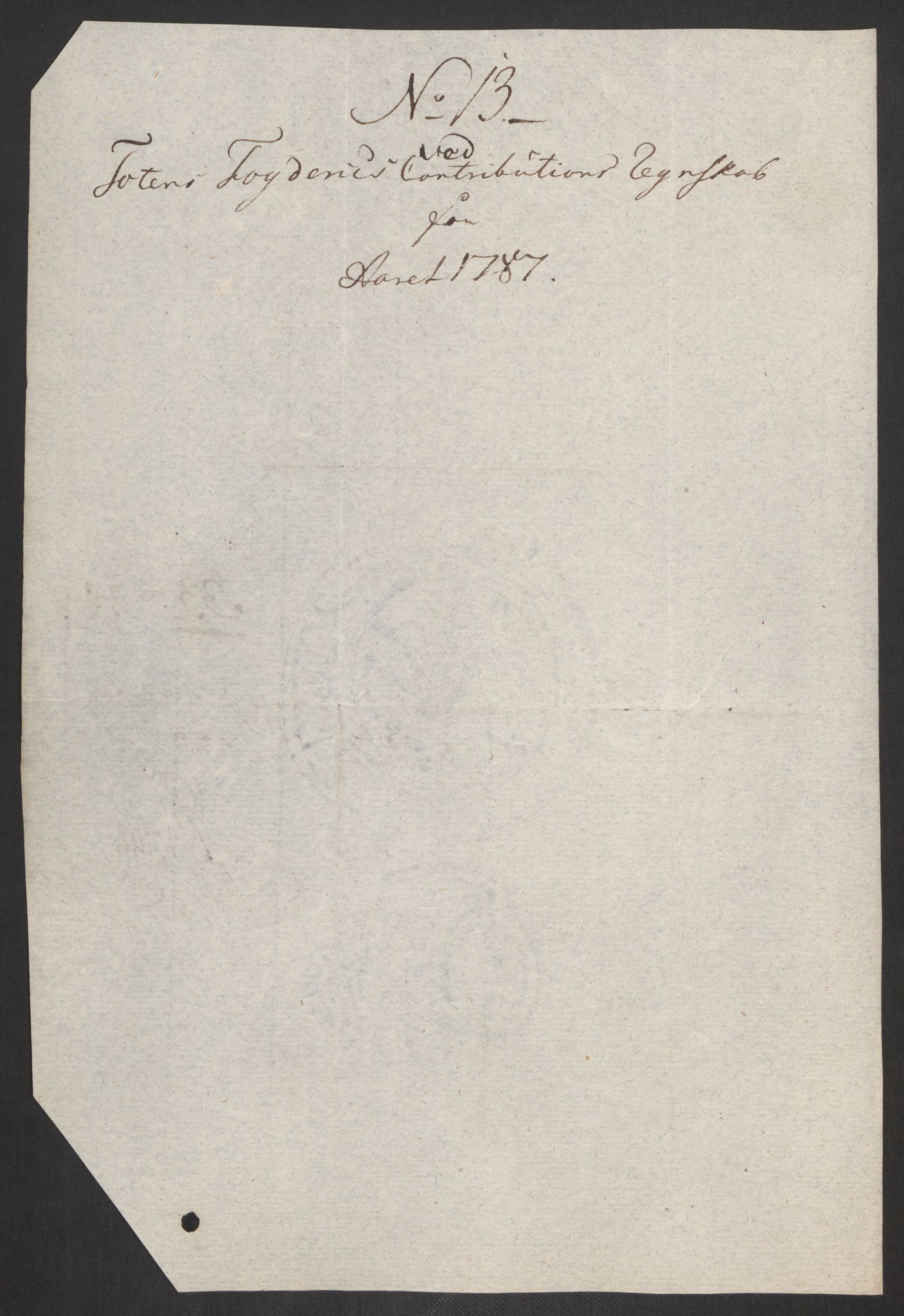 Rentekammeret inntil 1814, Reviderte regnskaper, Fogderegnskap, AV/RA-EA-4092/R19/L1374: Fogderegnskap Toten, Hadeland og Vardal, 1787, p. 66