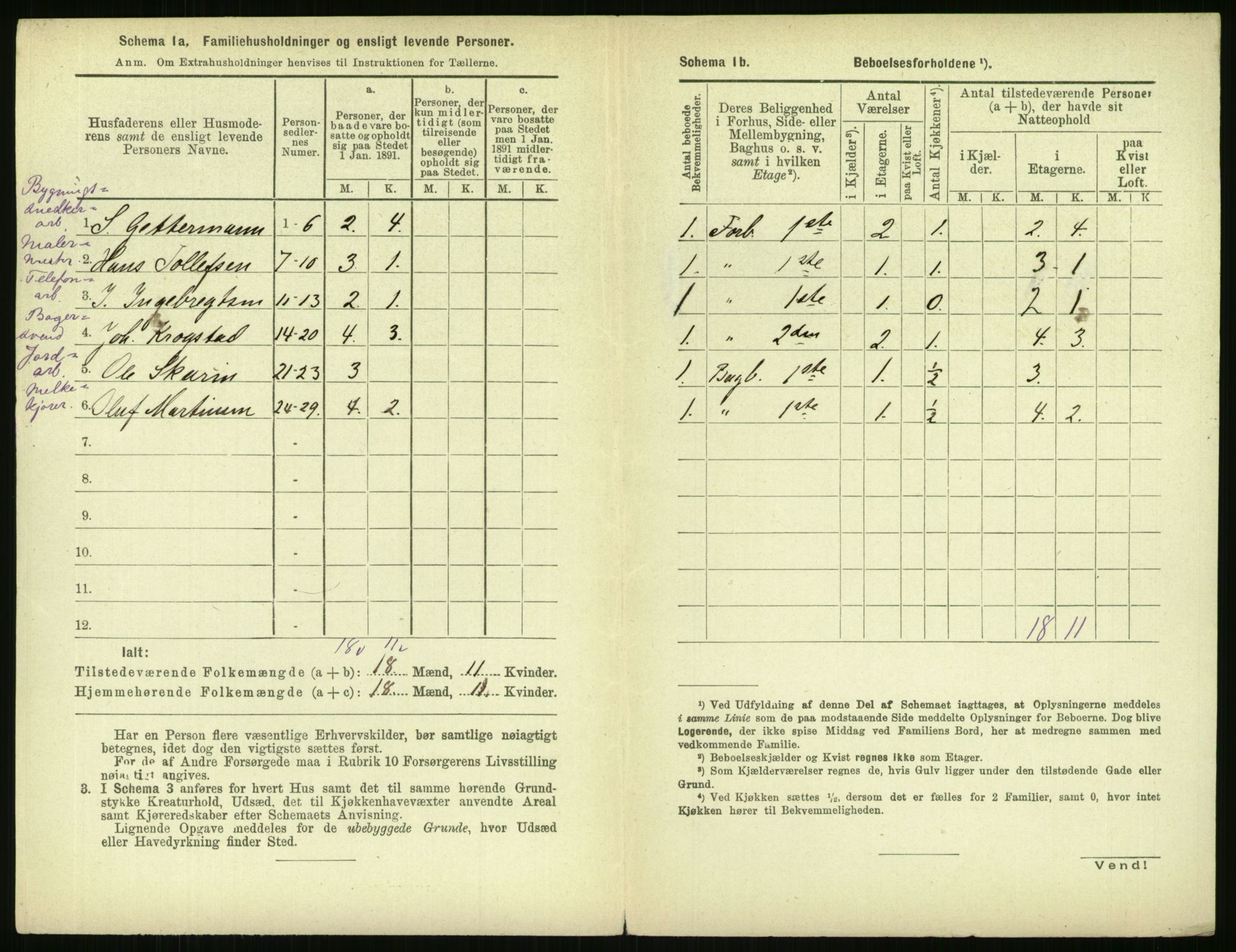 RA, 1891 census for 0301 Kristiania, 1891, p. 167487