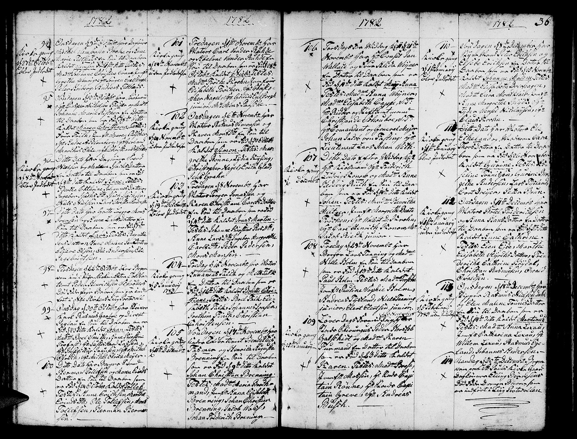 Nykirken Sokneprestembete, SAB/A-77101/H/Haa/L0005: Parish register (official) no. A 5, 1775-1808, p. 36