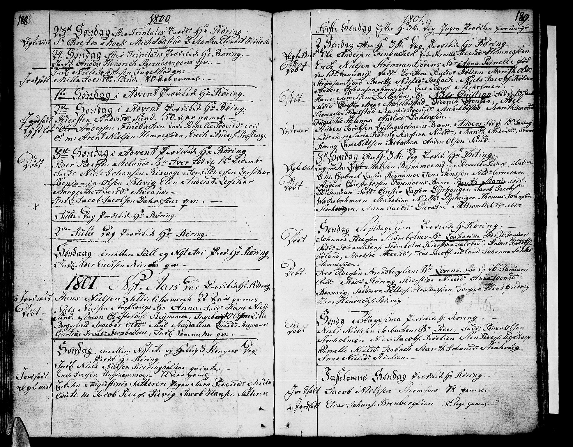 Ministerialprotokoller, klokkerbøker og fødselsregistre - Nordland, AV/SAT-A-1459/825/L0349: Parish register (official) no. 825A05 /1, 1789-1806, p. 188-189