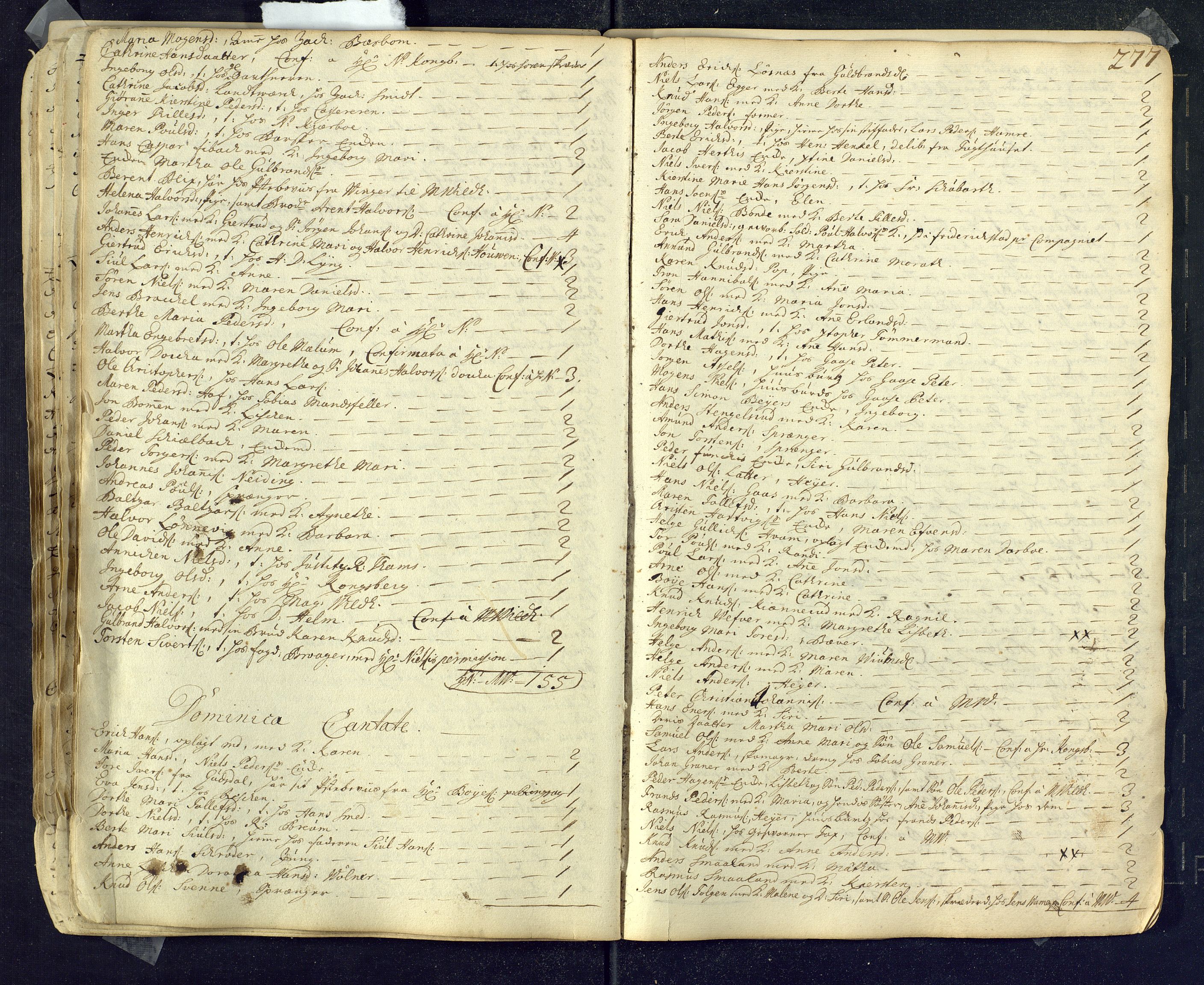 Kongsberg kirkebøker, AV/SAKO-A-22/M/Ma/L0001: Communicants register no. 1, 1731-1739, p. 277