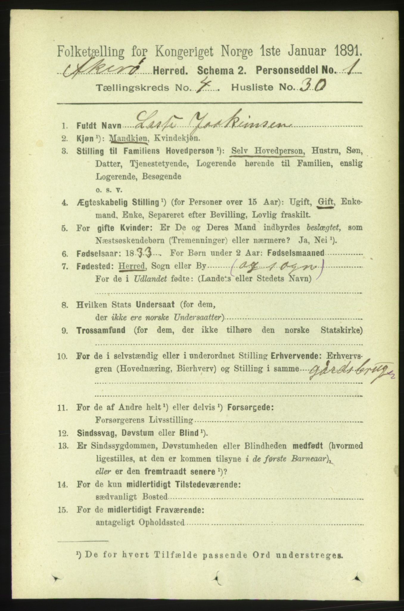 RA, 1891 census for 1545 Aukra, 1891, p. 1815