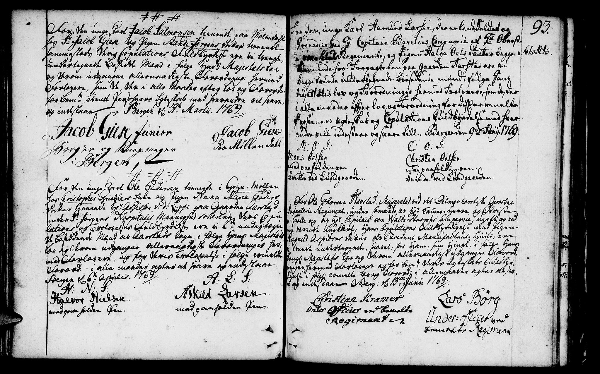 St. Jørgens hospital og Årstad sokneprestembete, SAB/A-99934: Parish register (official) no. A 1, 1743-1823, p. 93