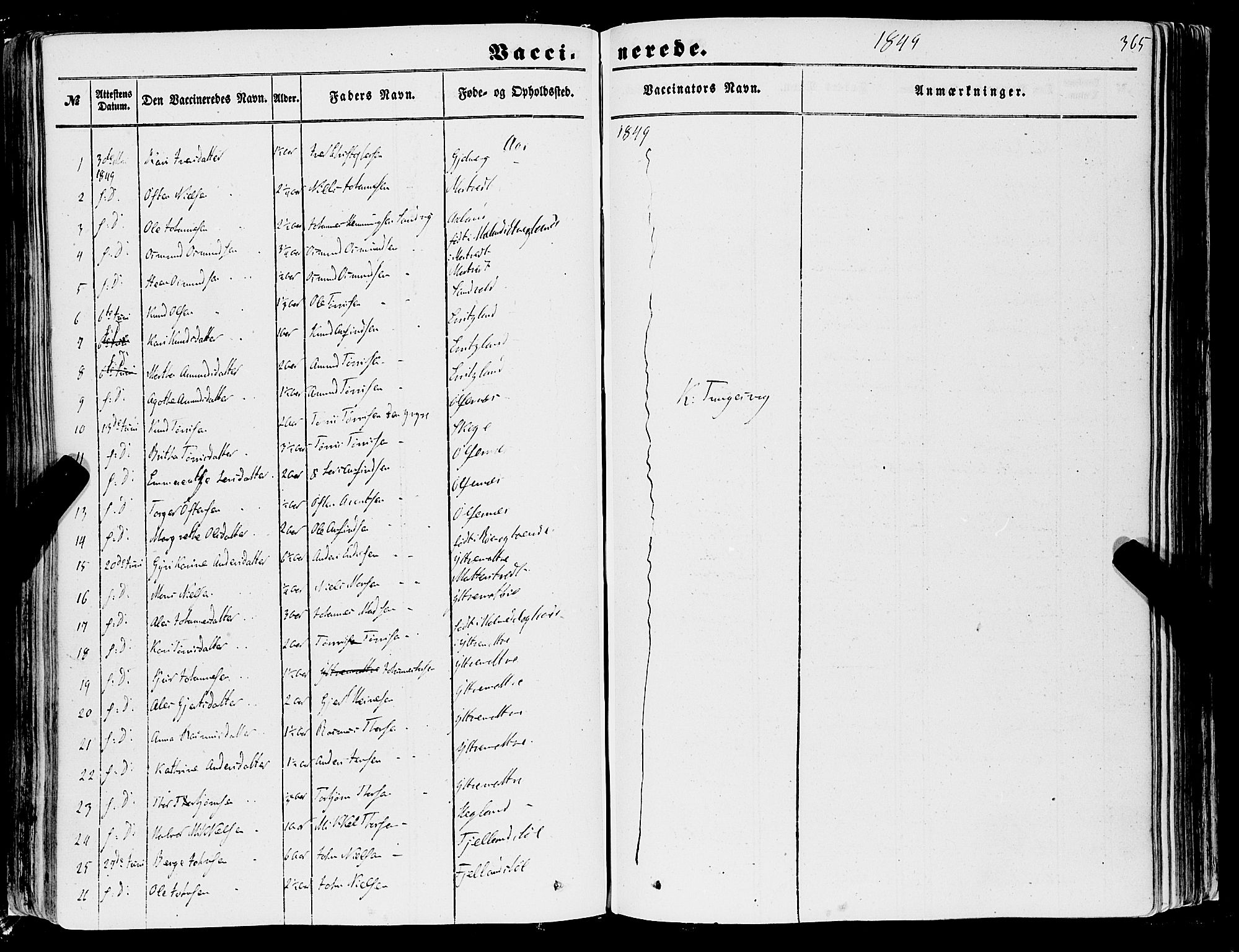 Skånevik sokneprestembete, SAB/A-77801/H/Haa: Parish register (official) no. A 5II, 1848-1869, p. 365