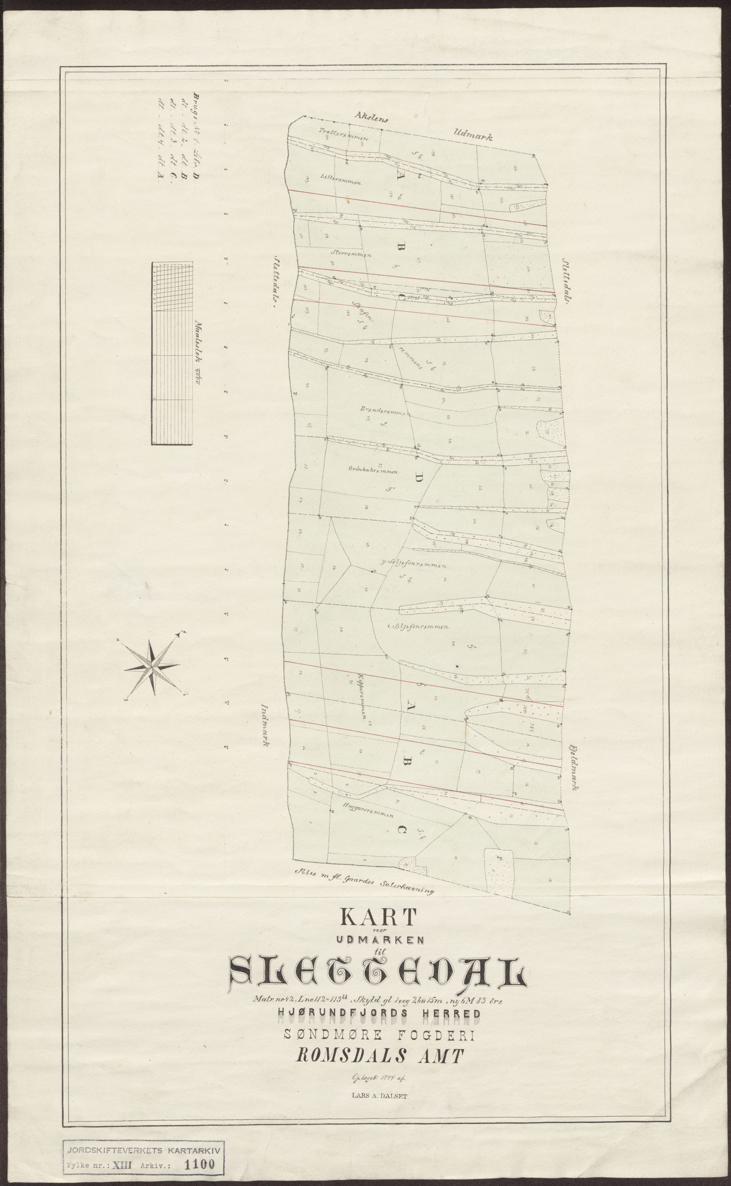 Jordskifteverkets kartarkiv, RA/S-3929/T, 1859-1988, p. 1328